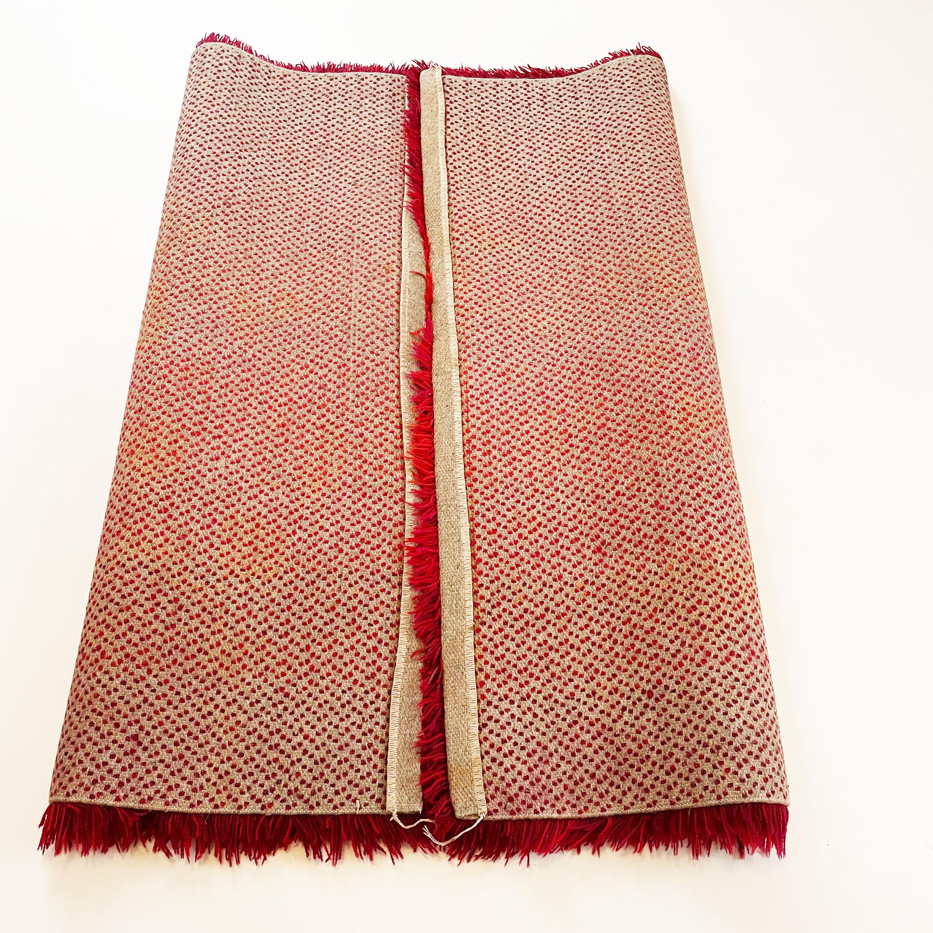 Abstract Scandinavian High Pile Panton Style Rya Rug Carpet, Sweden, 1970s 12