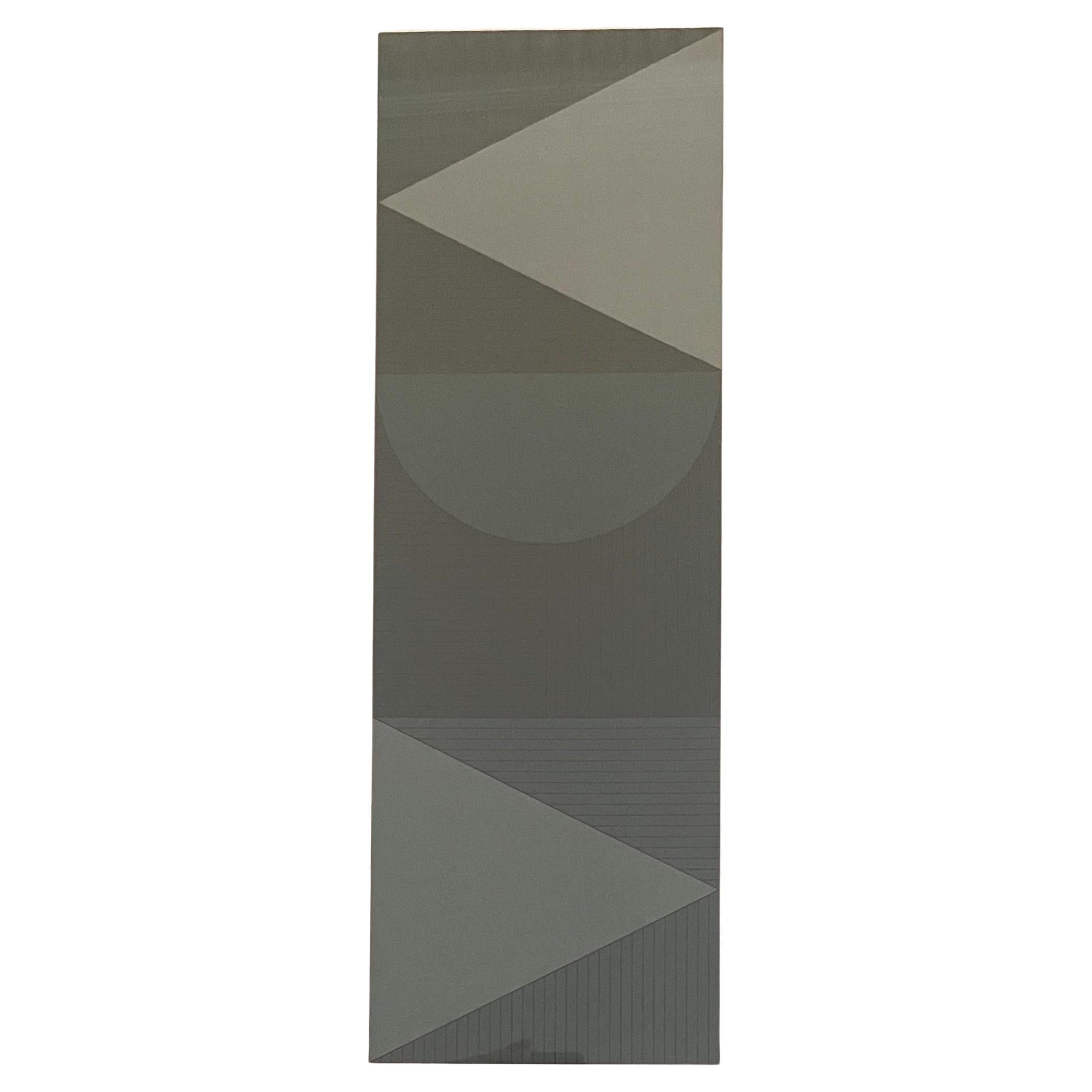 Abstrakter abstrakter Siebdruck mit dem Titel „Series 8 Vertikaler Drei-Motiv i“ von Gordon House im Zustand „Gut“ im Angebot in San Diego, CA
