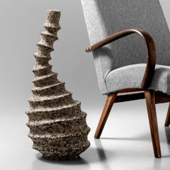 Artistic Sculptural Vase, Floor Vase, Minimalist Sculpture, Brutalist Vase