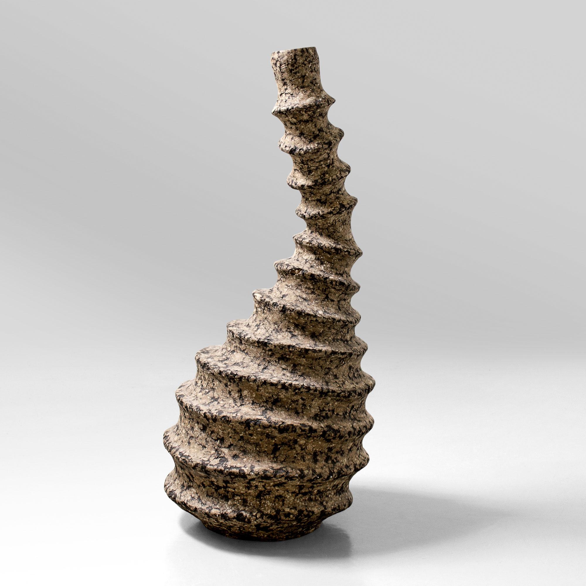 Hand-Crafted Abstract Sculptural Brutalist Vase by Donatas Žukauskas For Sale