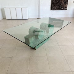 Abstract Sculptural Stacking Concrete Dining Table, 1970s