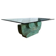 Used Abstract Sculptural Stacking Concrete Dining Table, 1970s