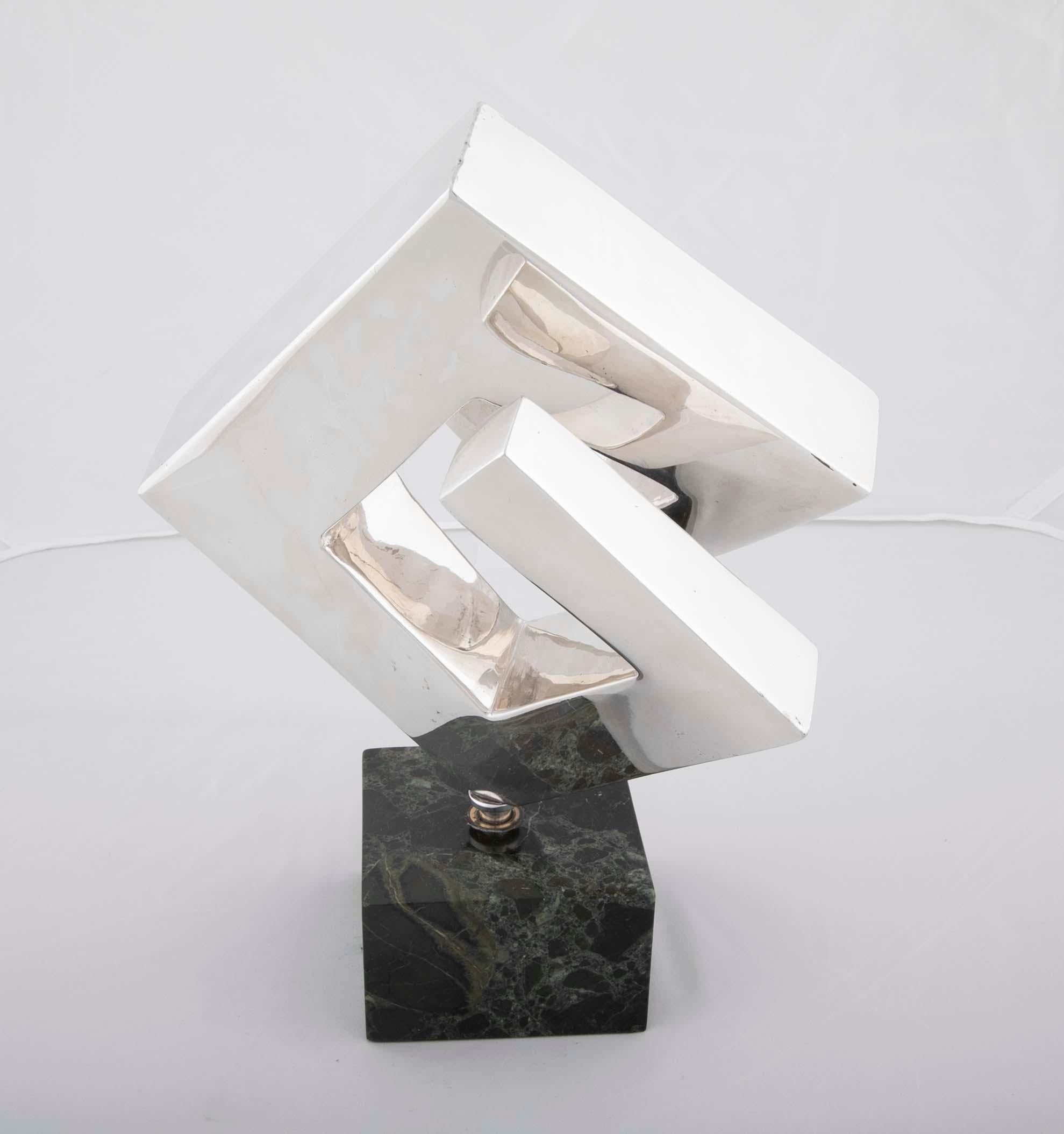 Modern Abstract Sculpture by Lucile Driskell Resembling a Greek Key For Sale