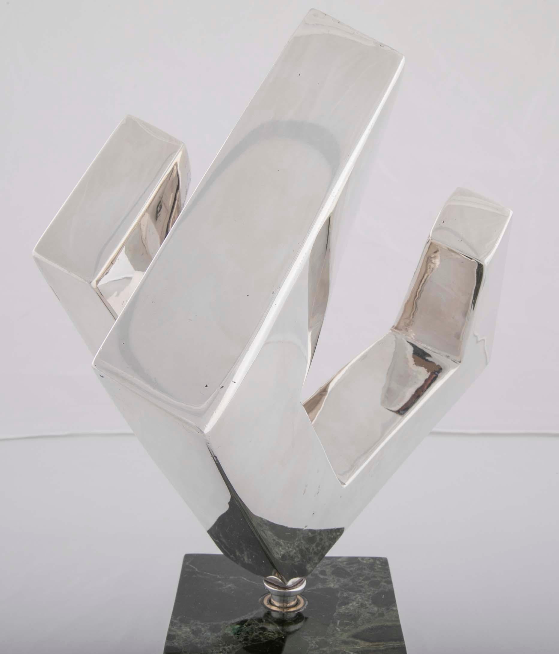 Abstract Sculpture by Lucile Driskell Resembling a Greek Key In Good Condition For Sale In Stamford, CT