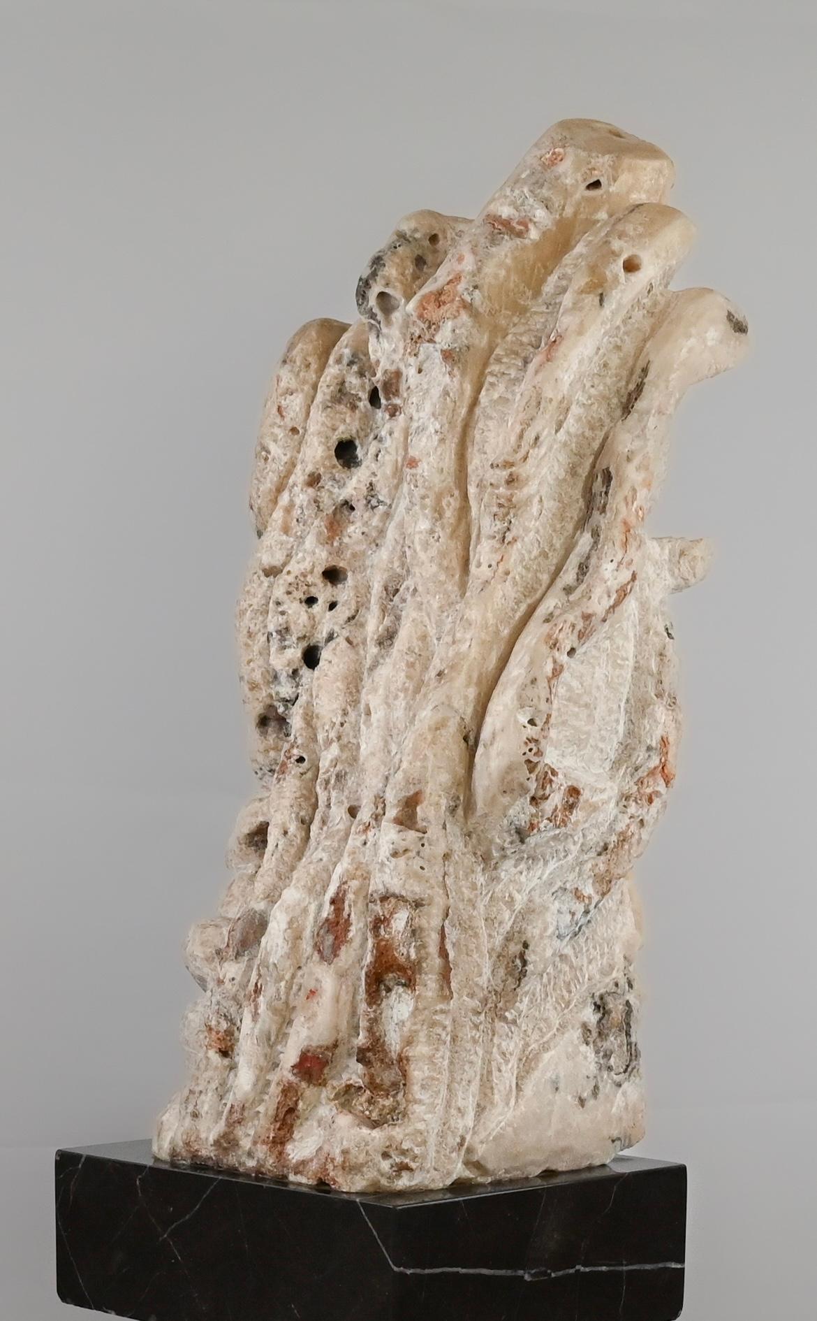 Questa affascinante pietra antica da studioso cinese, che si stima risalga alla fine del XIX secolo, evoca un senso di tranquillità e ispira la contemplazione. La 