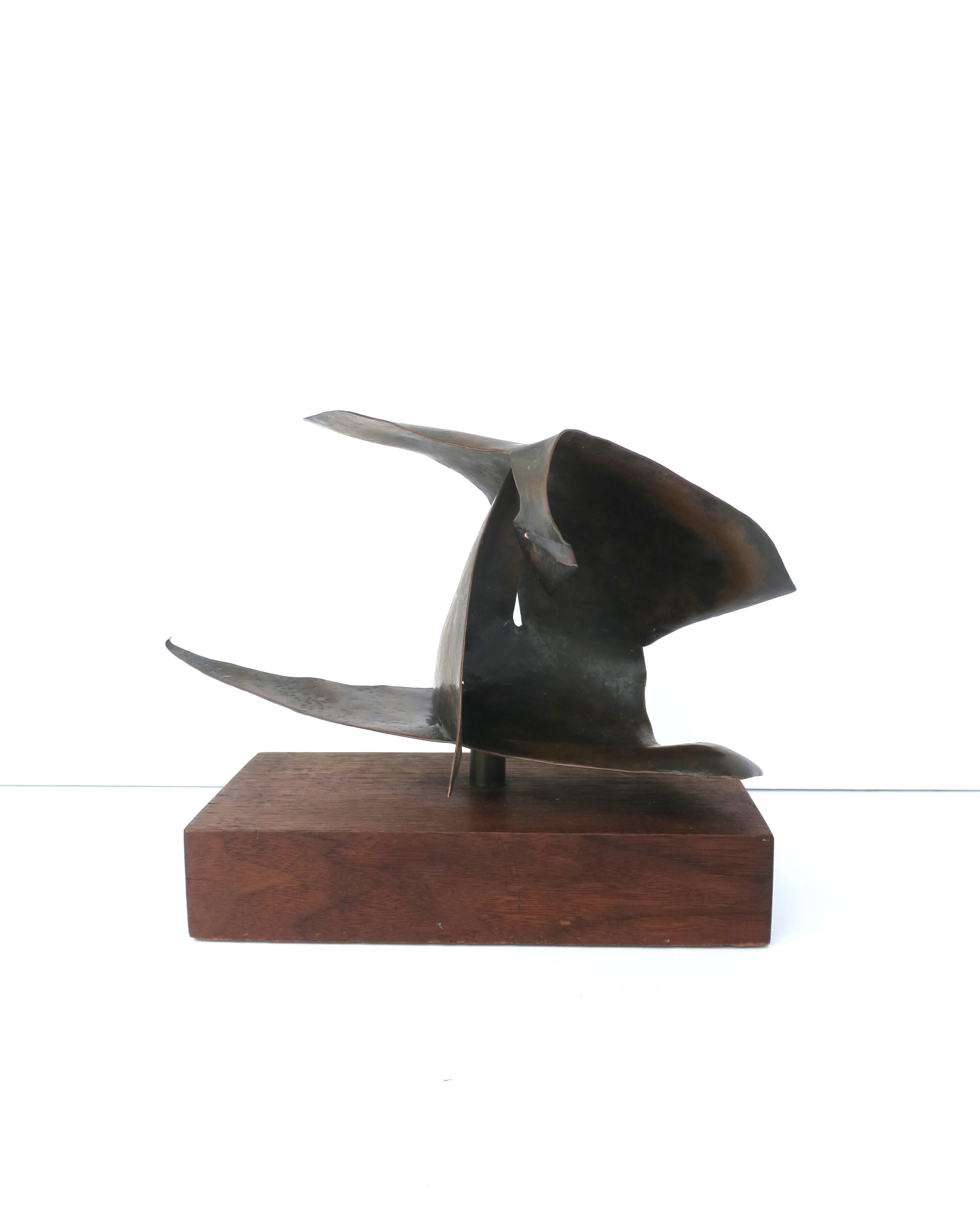 Abstract Bronzed Copper Sculpture, circa 1960s In Good Condition For Sale In New York, NY