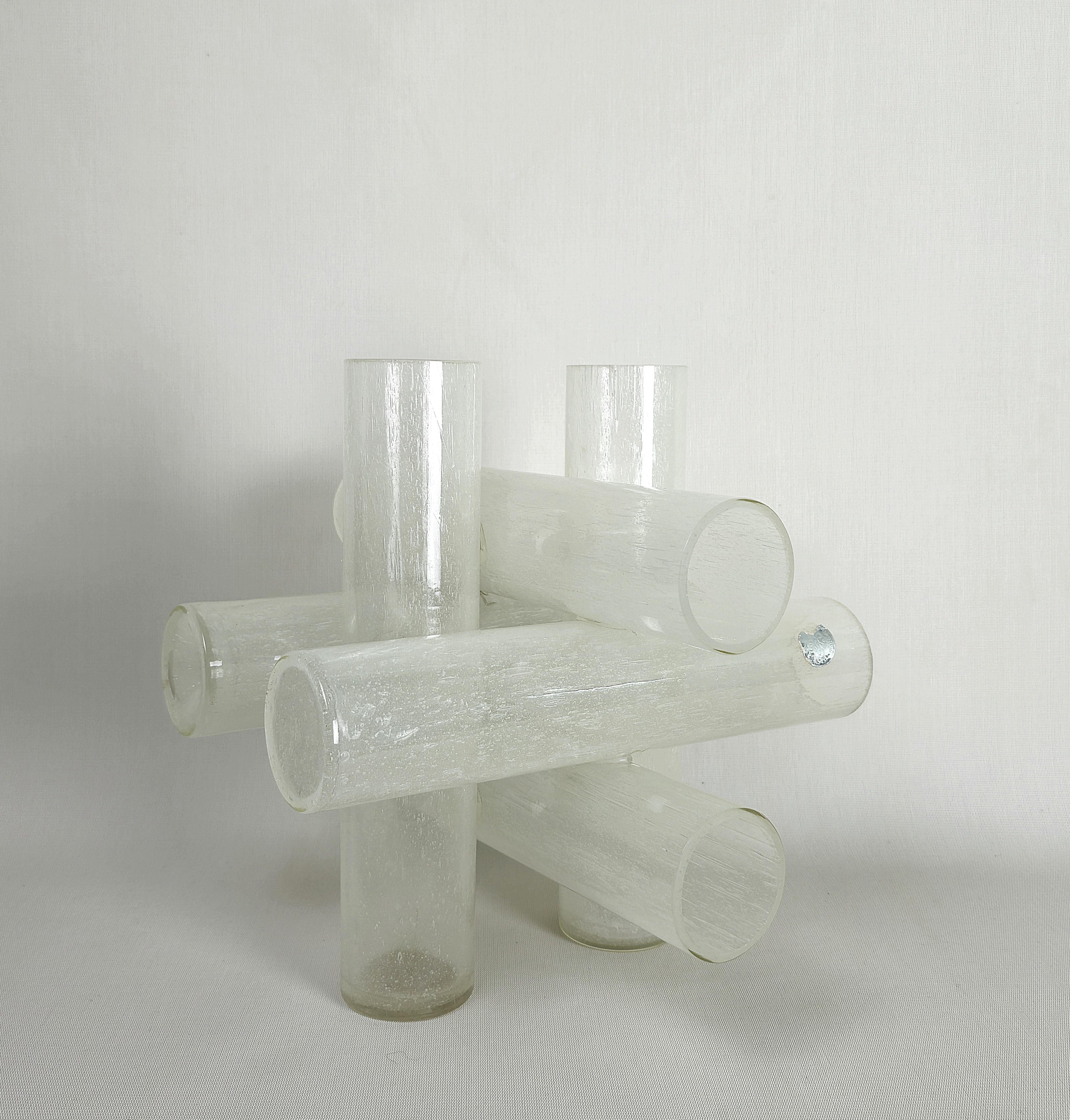 Abstract Sculpture Decorative Object Flavio Poli Murano Glass Midcentury 1960s In Good Condition For Sale In Palermo, IT