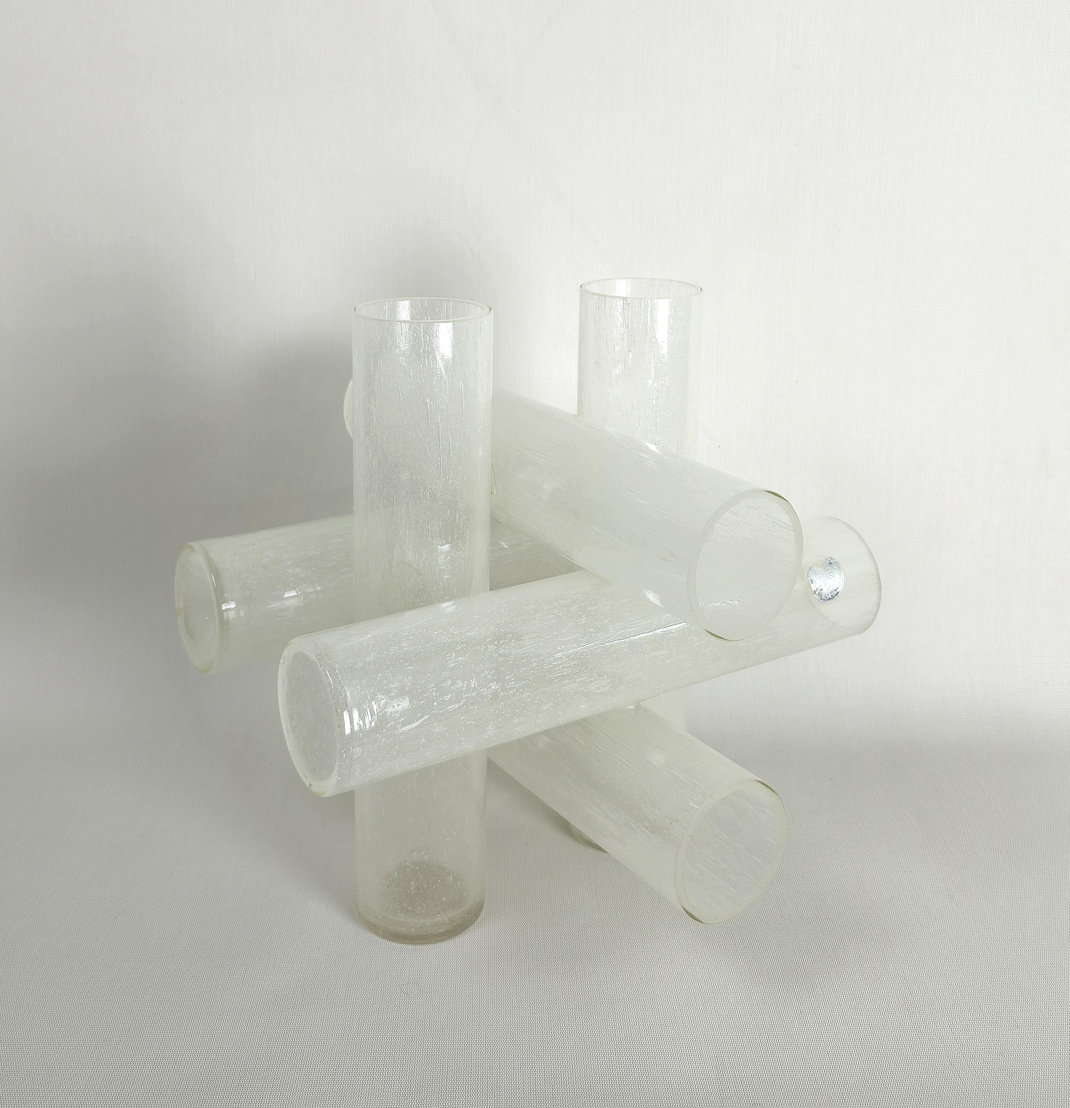 Abstract Sculpture Decorative Object Flavio Poli Murano Glass Midcentury 1960s 2