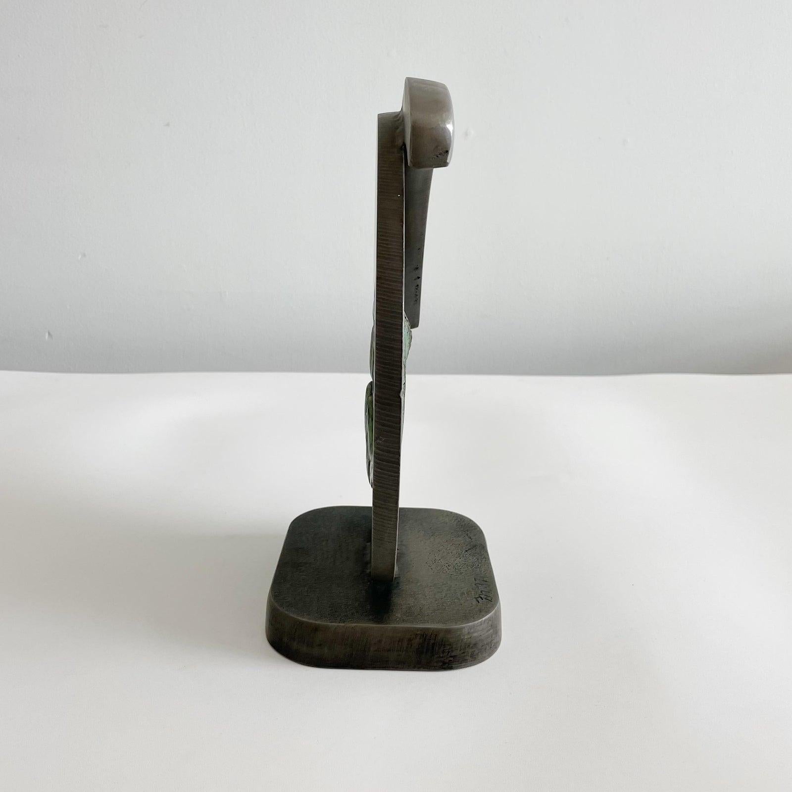 Sculpture abstraite Frank Morbillo en acier et bronze Bon état - En vente à West Palm Beach, FL
