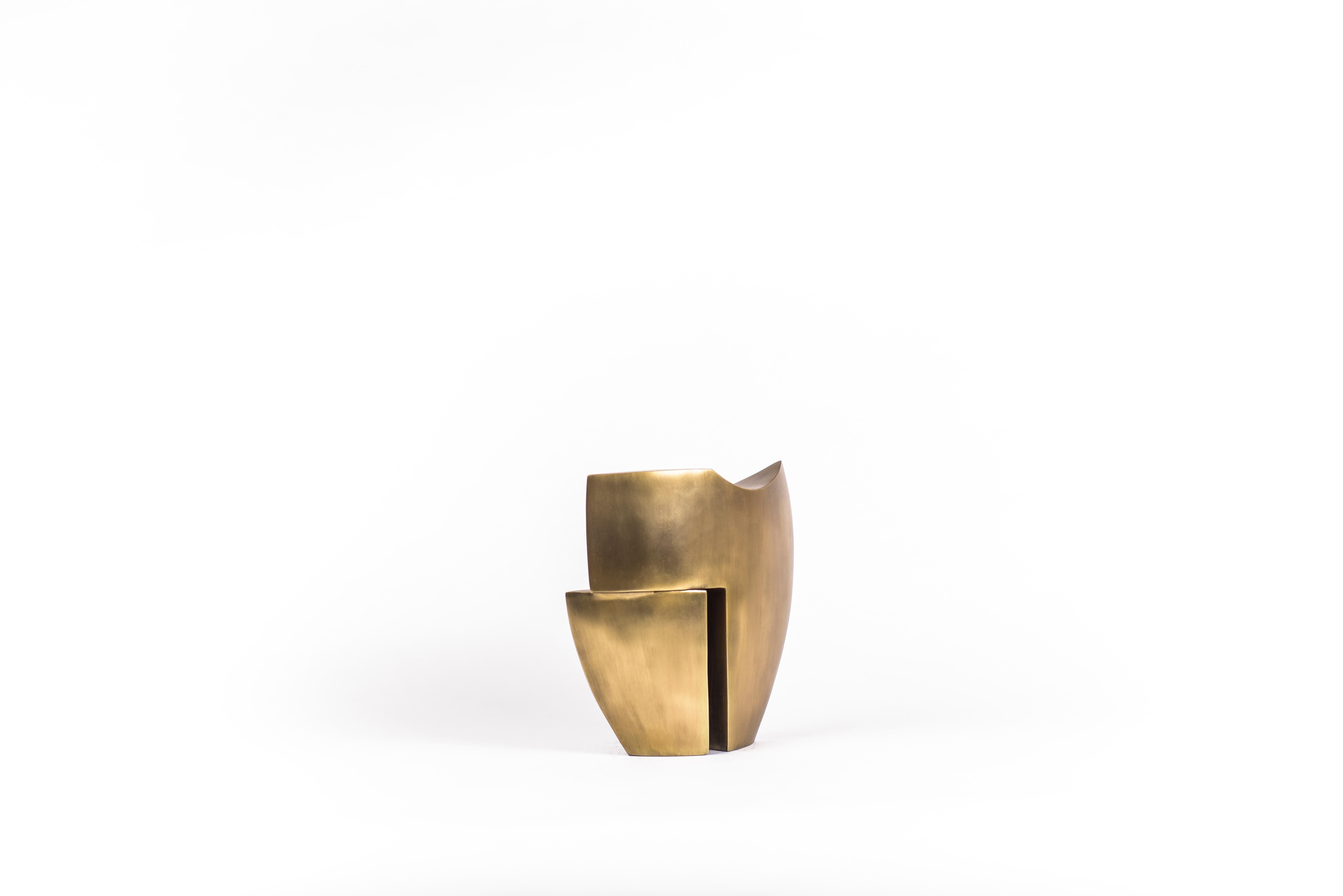 Patrick Coard Paris launches a unique and beautiful sculptural object collection. The bird’s-eye is geometric and sleek with it's delicate but defined details. The piece is entirely handcrafted in bronze-patina brass.

The dimensions of this piece