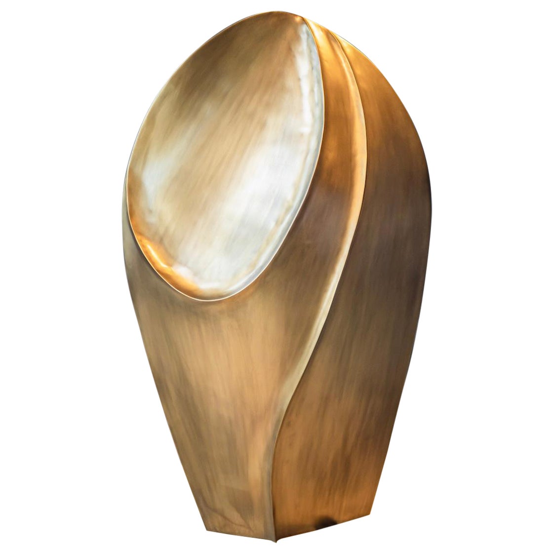 Scultura astratta in bronzo-ottone di Patrick Coard Paris