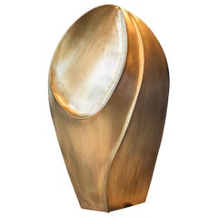 Abstract Sculpture in Bronze-Patina Brass by Patrick Coard Paris