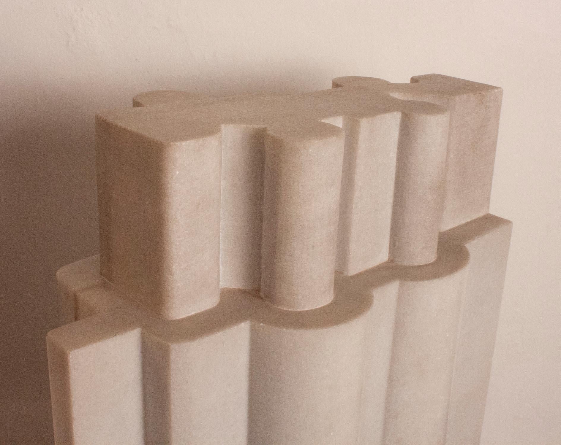 Abstract Sculpture in Marble, in the Style of Eduardo Chillida, 1970s For Sale 2