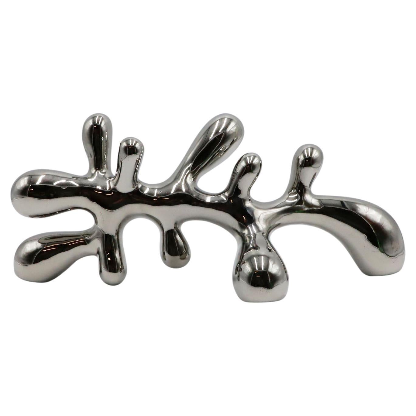 Abstract Sculpture in Polished Aluminum For Sale