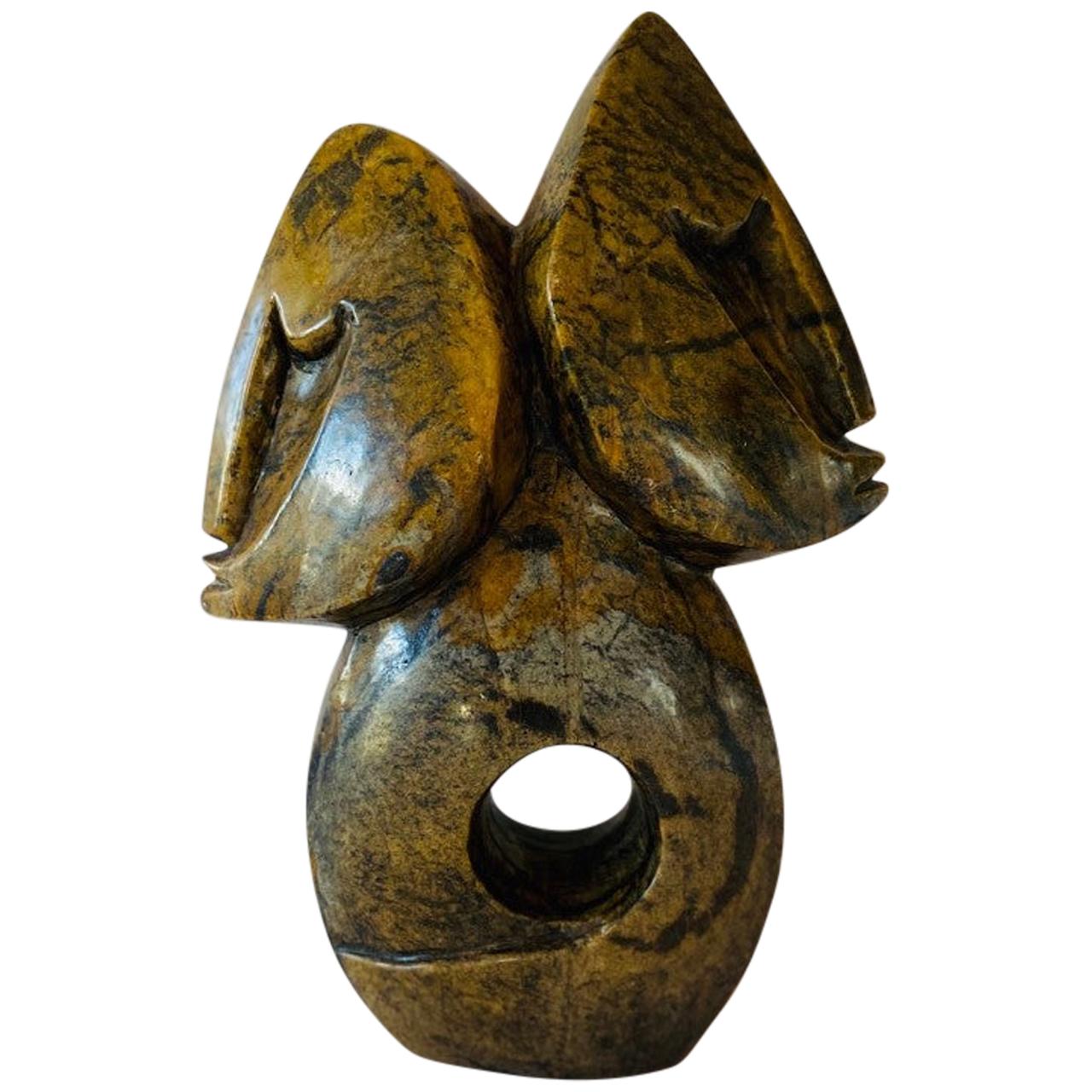 Abstract Sculpture in Serpentine by Tafadzwa Tandi from Mrewa, Zimbabwe