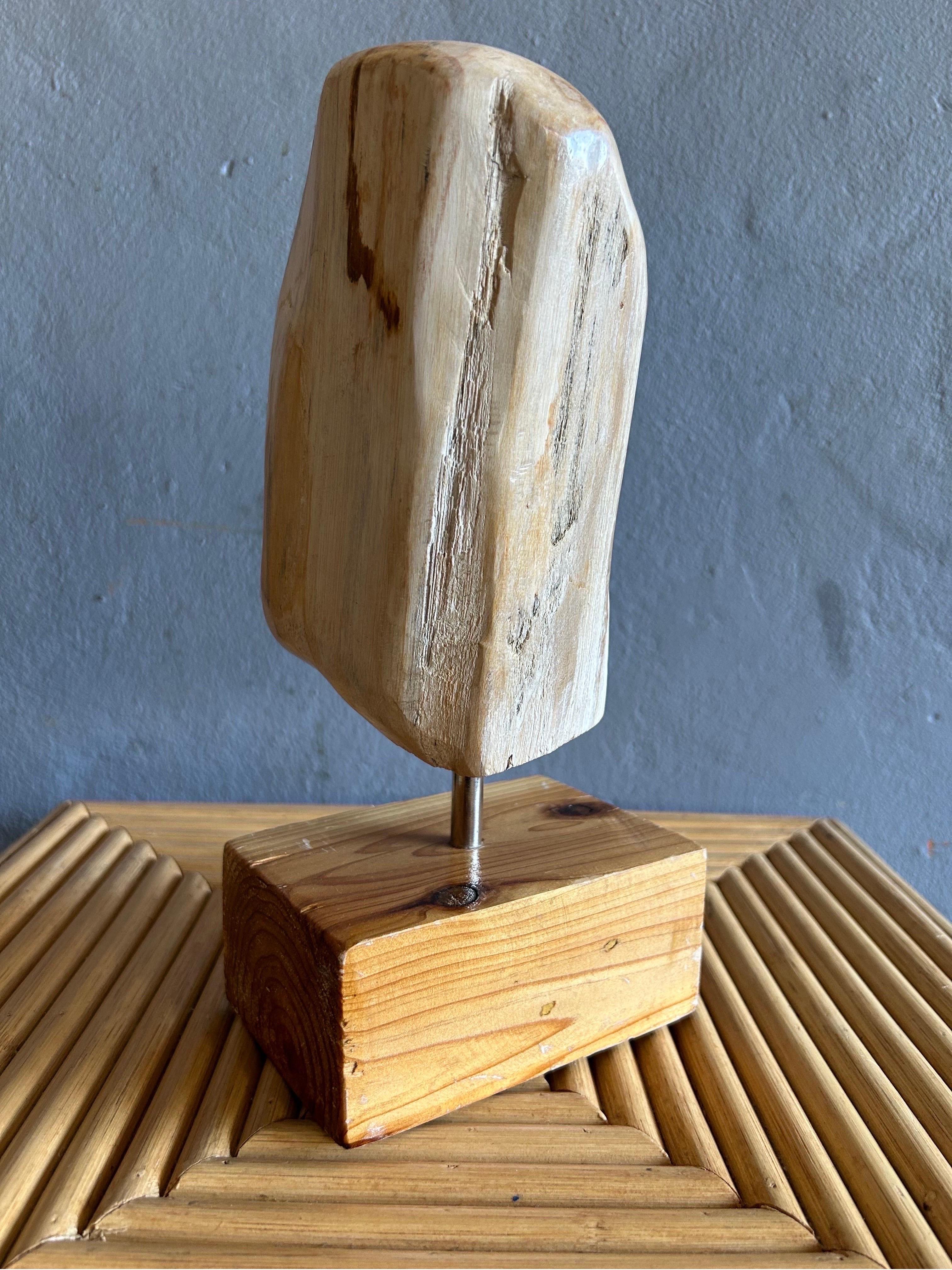 stone and wood sculpture