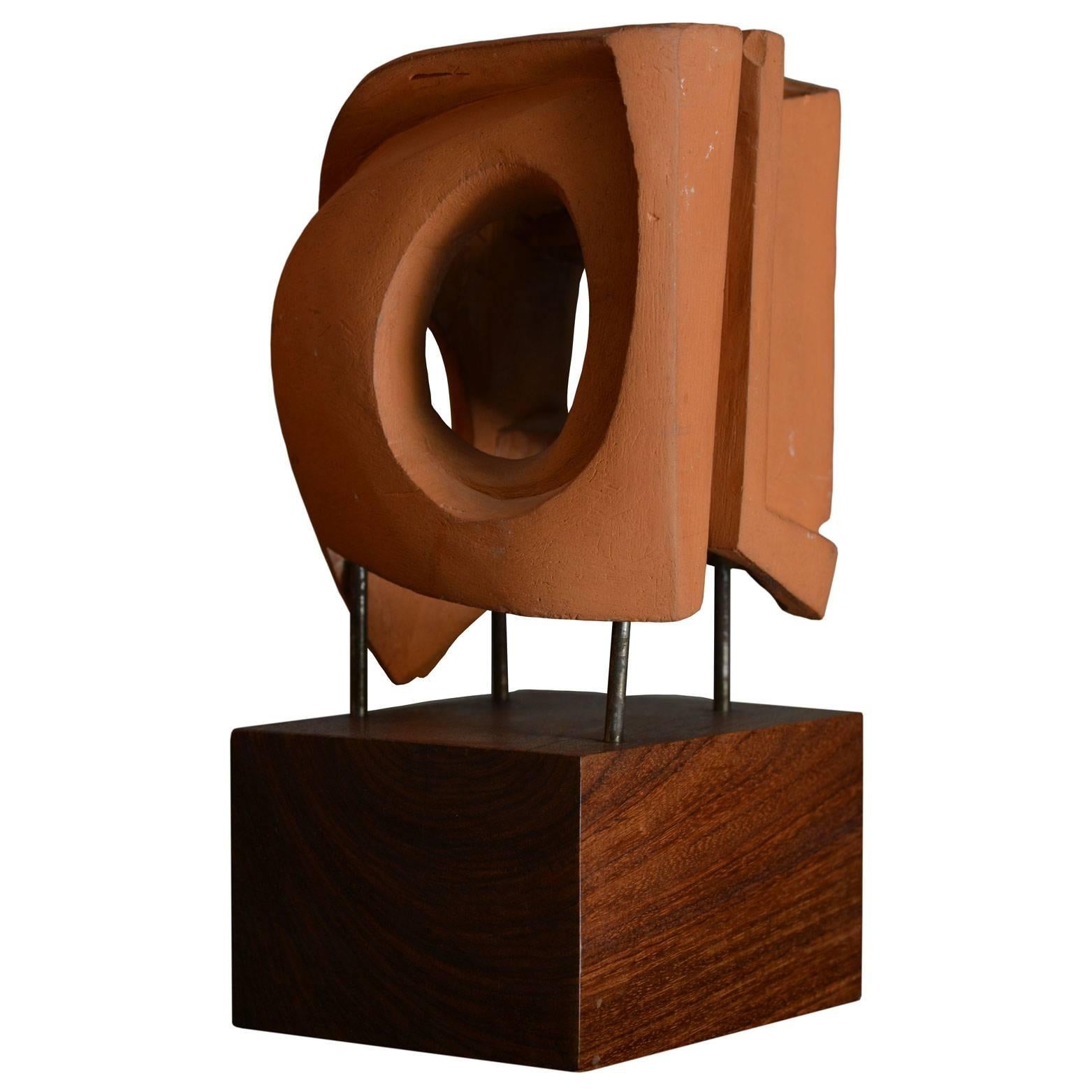Abstract Sculpture in Terracotta, Italy, 1968 For Sale at 1stDibs