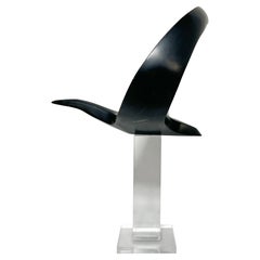 Abstract Sculpture of a Crane in Flight by Masatoyo Kishi "Kuki" Circa 1970s