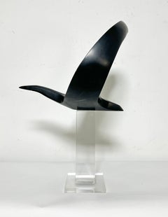 Scultura astratta di una gru in volo di Masatoyo Kishi "Kuki" Circa anni '70