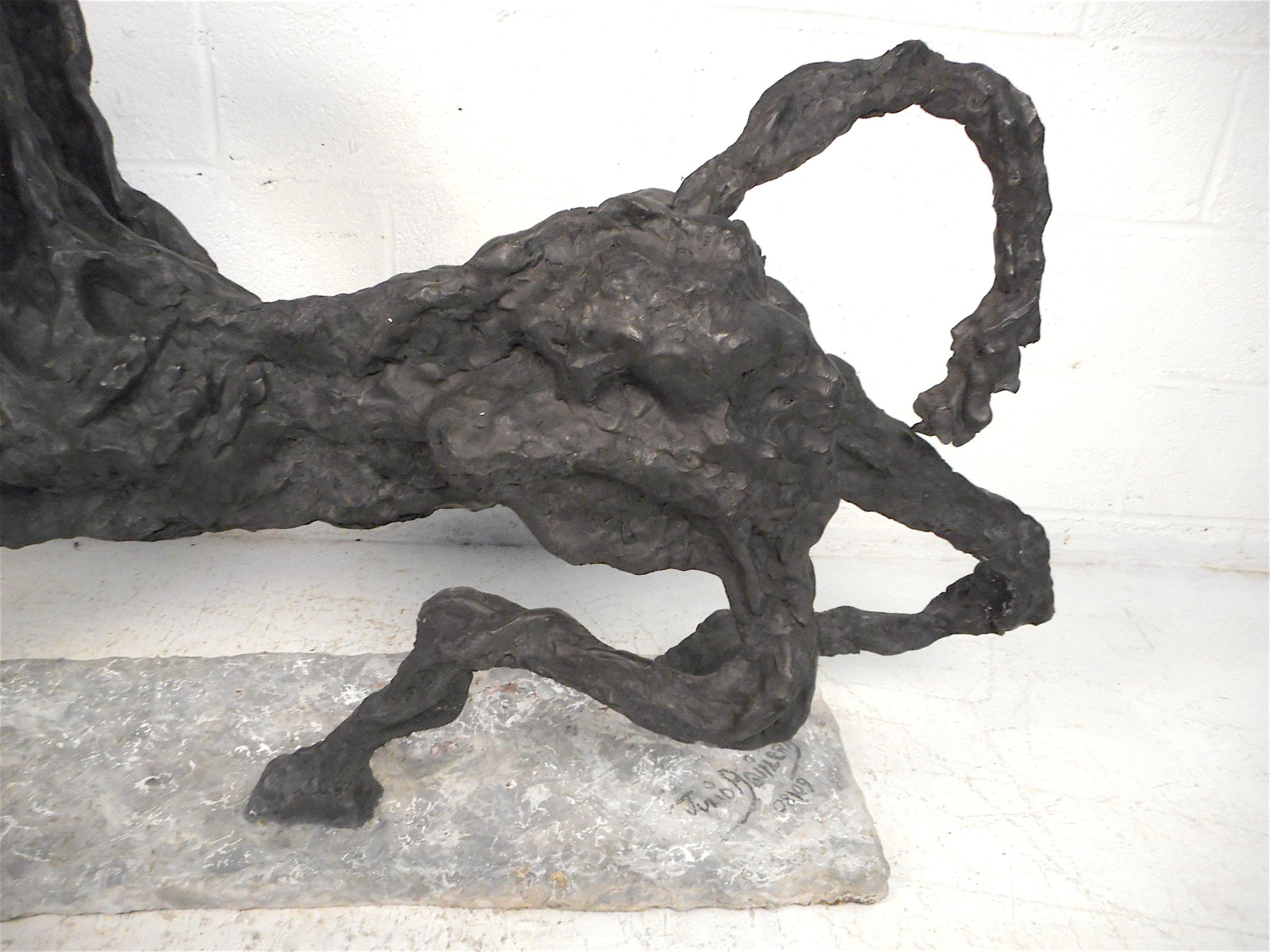Abstract Sculpture of Horse on a Lead by Julio Aguilera 2