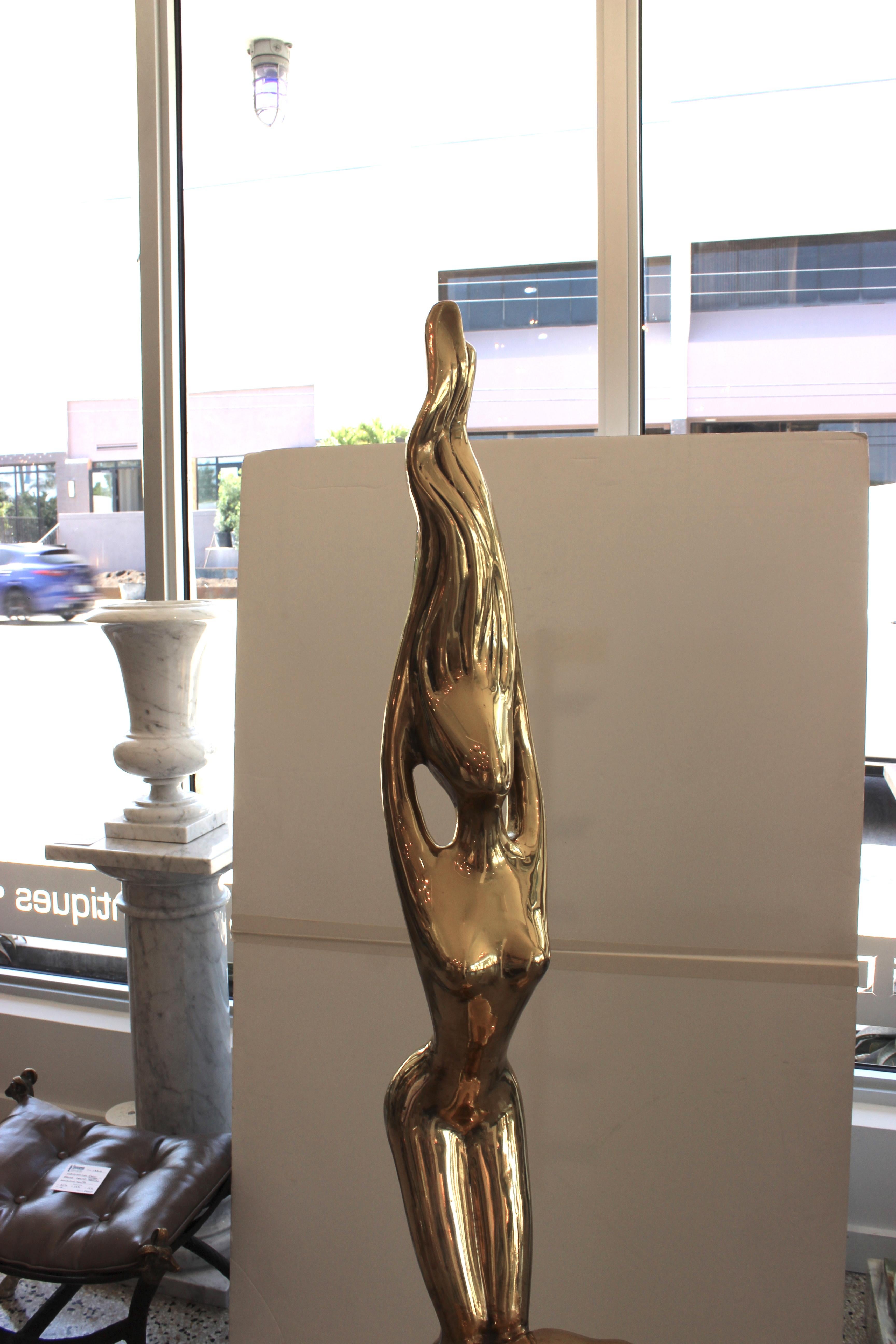 Mid-Century Modern Abstract Sculpture of Stylized Acrobats For Sale