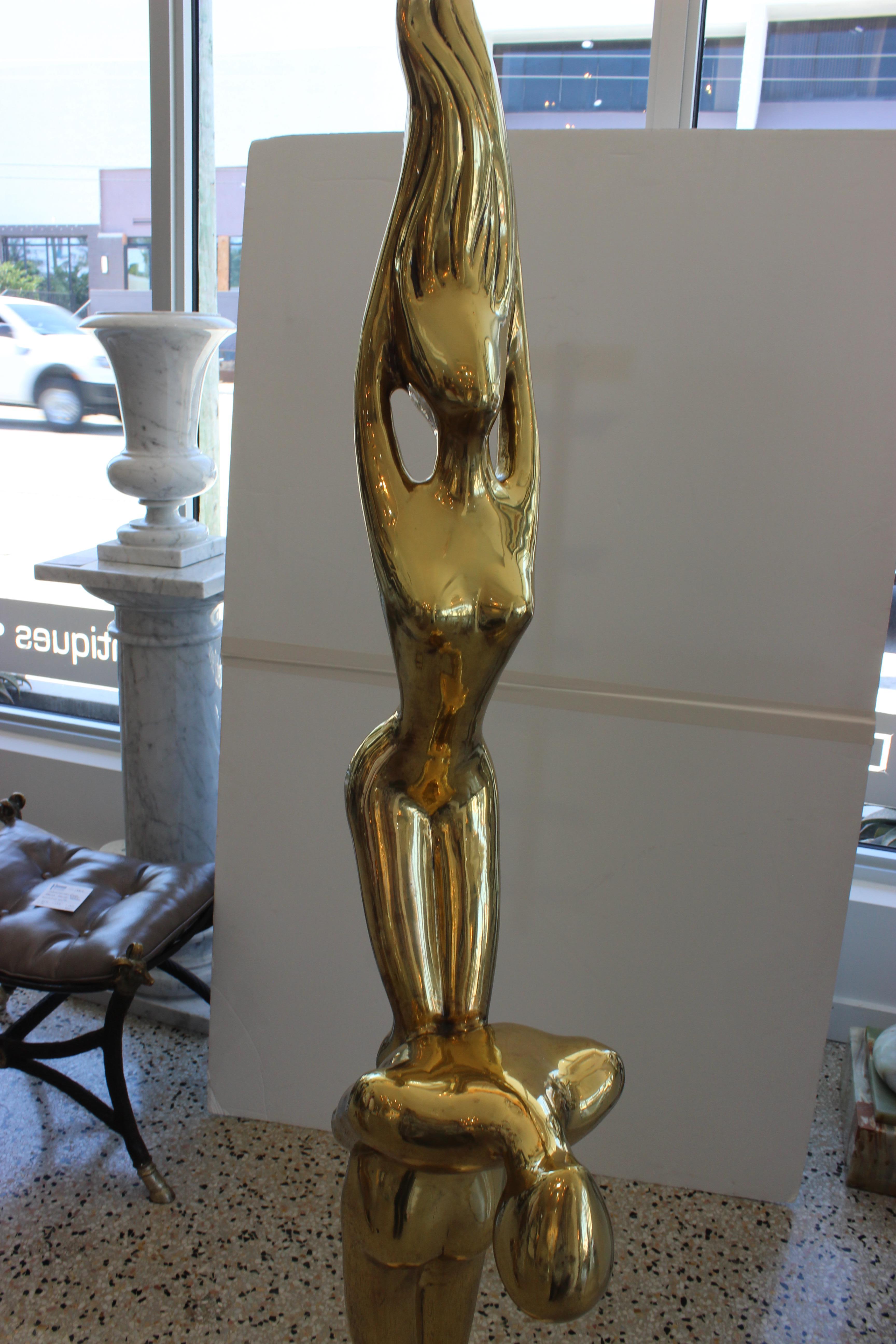 American Abstract Sculpture of Stylized Acrobats For Sale