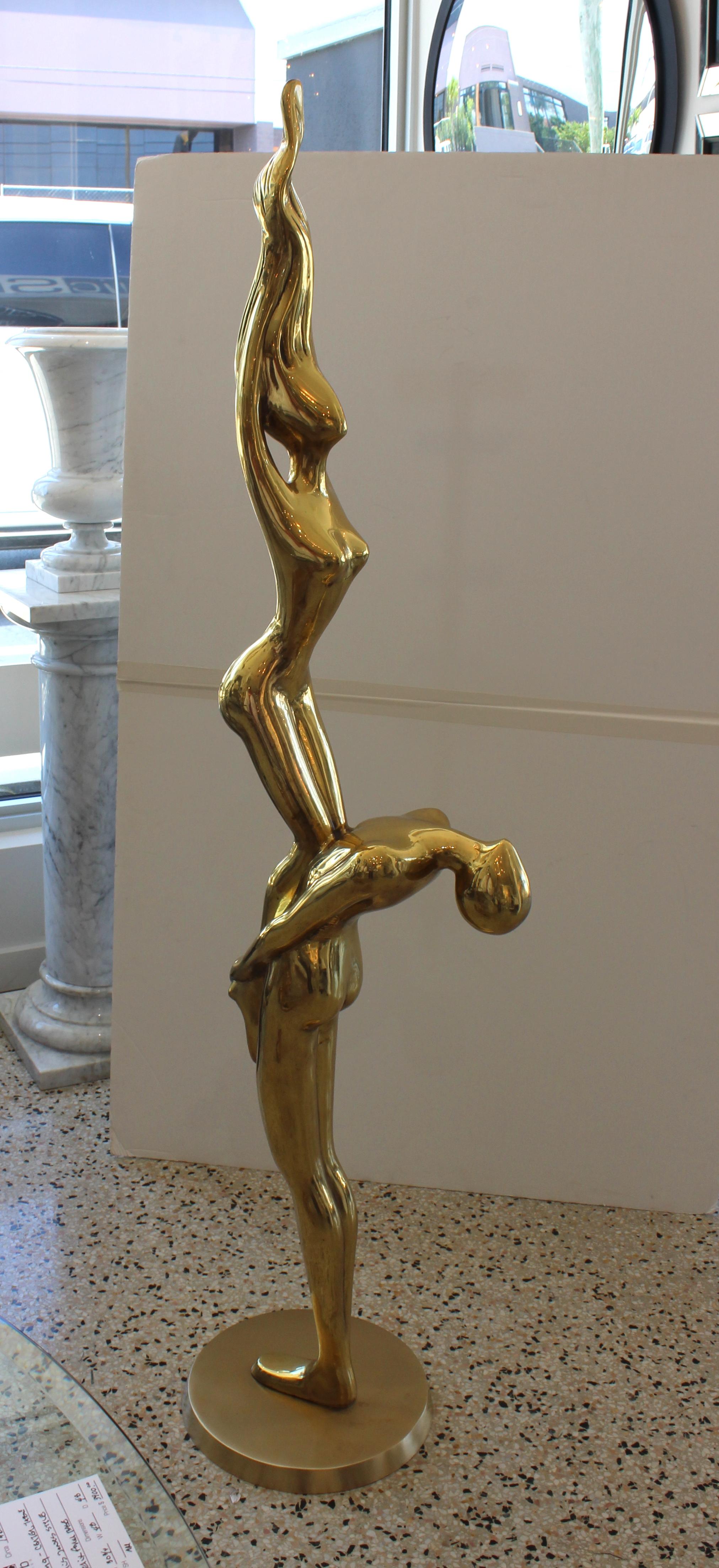 Abstract Sculpture of Stylized Acrobats In Good Condition For Sale In West Palm Beach, FL