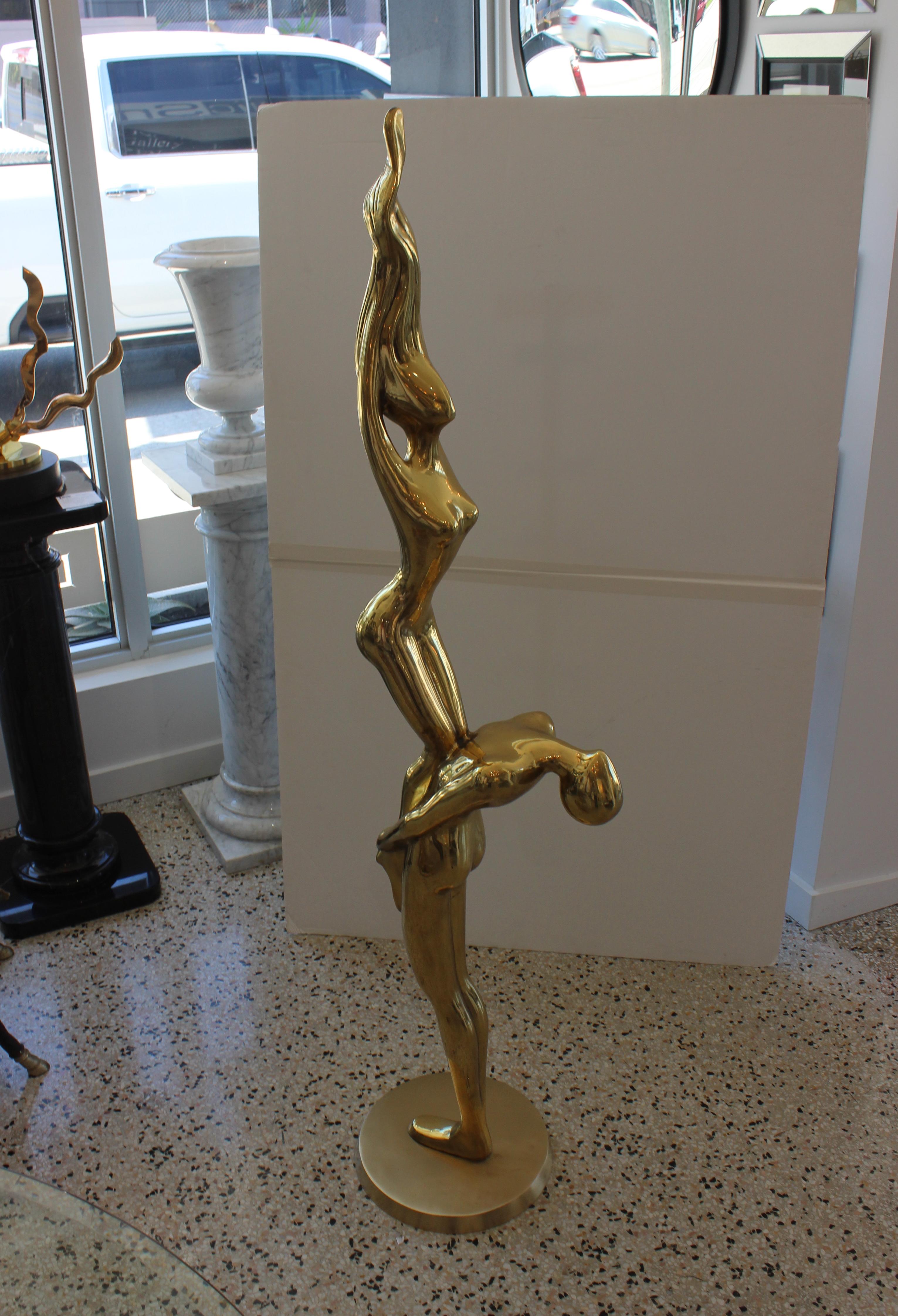 20th Century Abstract Sculpture of Stylized Acrobats For Sale