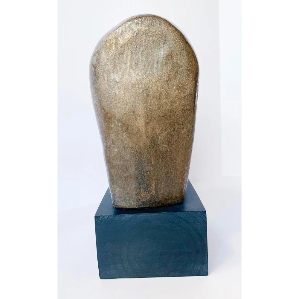Bohemian Abstract Sculpture of Woman’s Head Signed J. Dersh For Sale