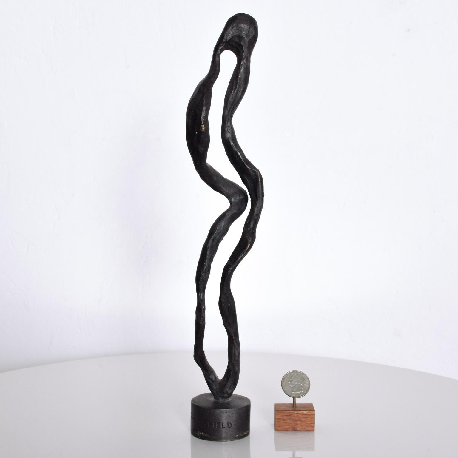 Cast Abstract Sculpture, Ollin Kan, B Canfield 08, Mid-Century Modern