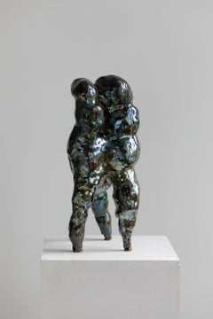 Abstract Sculpture "Relationship" Cycle Locked in a Shell