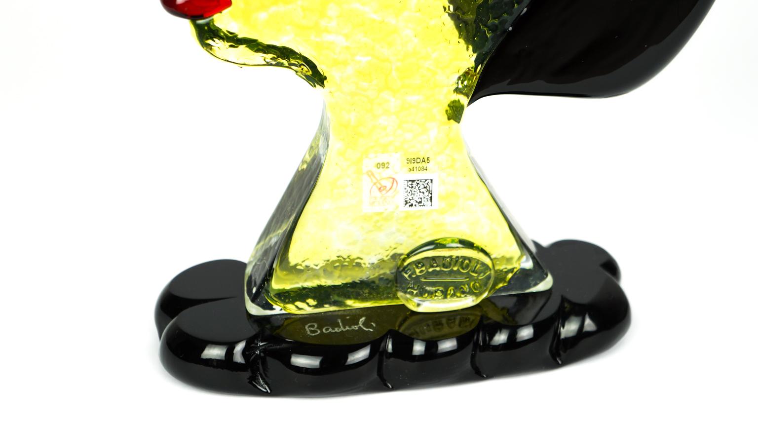 Abstract Sculpture Tribute to Pablo Picasso Head Cleopatra Murano Glass Badioli in vendita 4