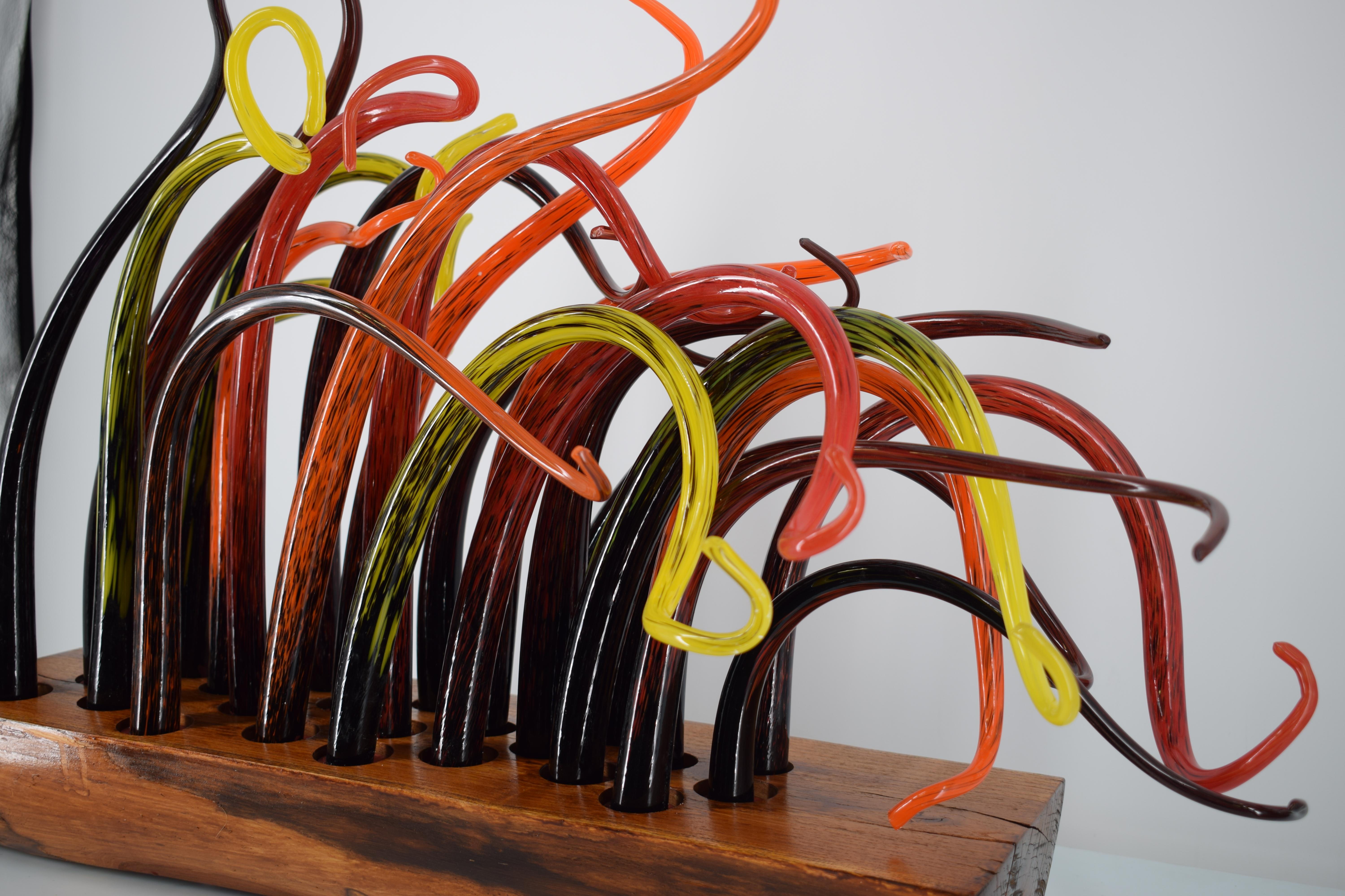 Italian Abstract Sculptures Murano Glass Coralli 1 For Sale