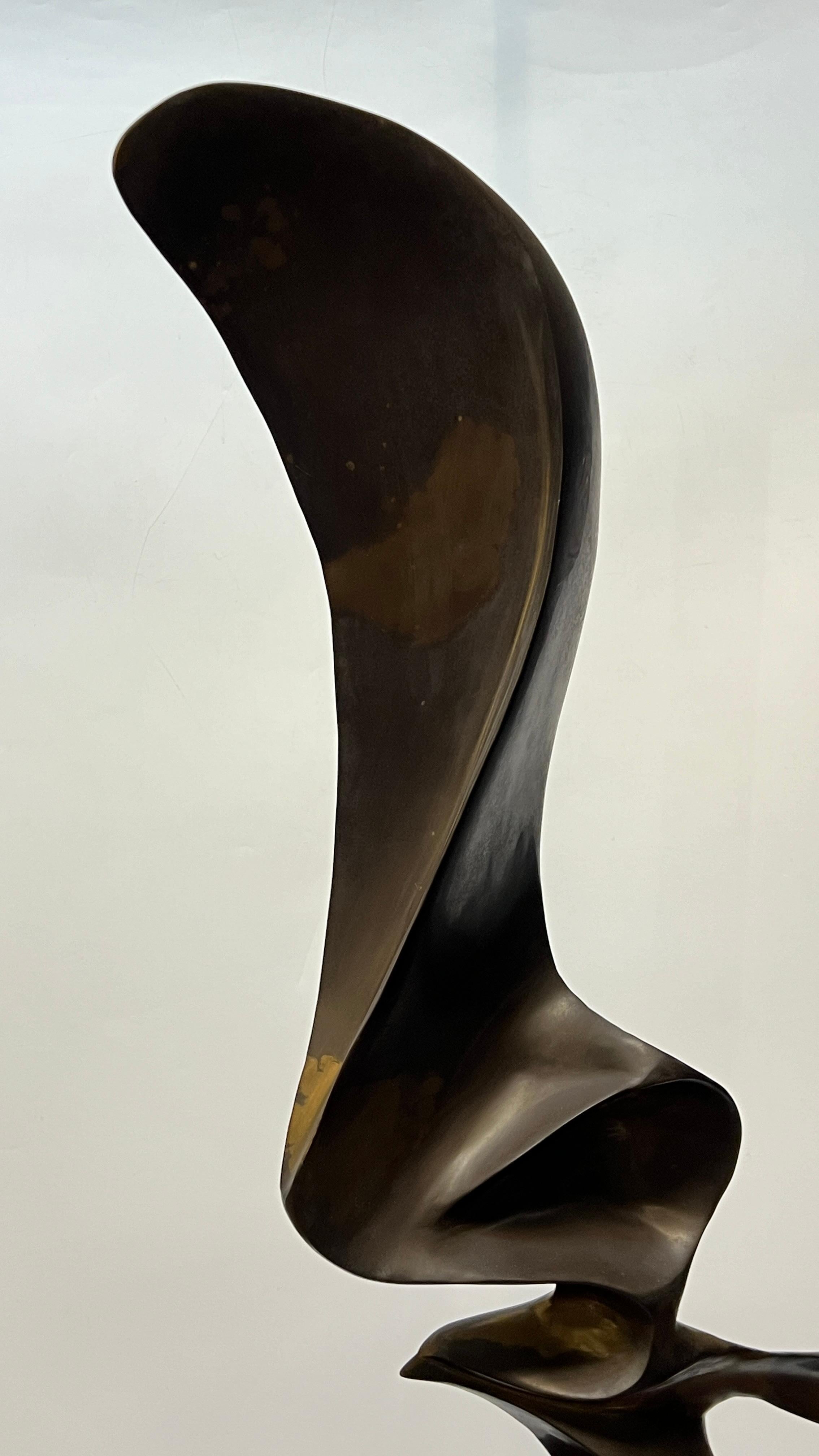 Abstract Seagull Bronze Sculpture by Hattakitkosol Somchai (1934-2000) 6