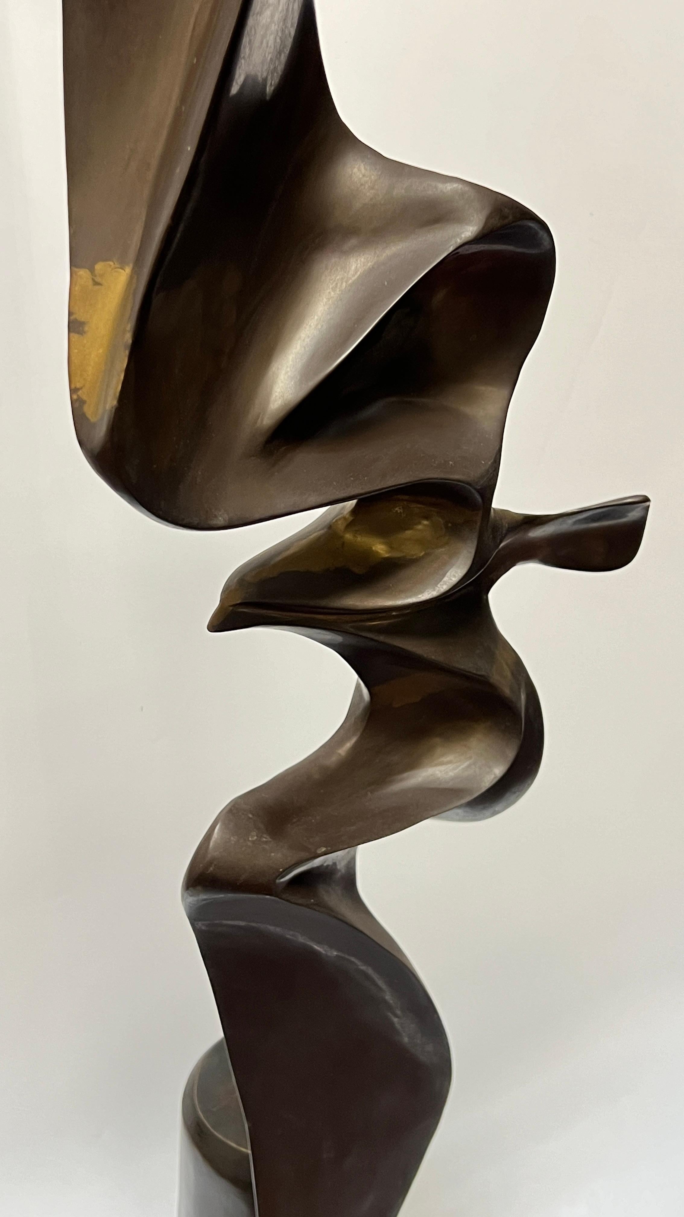 Abstract Seagull Bronze Sculpture by Hattakitkosol Somchai (1934-2000) 8