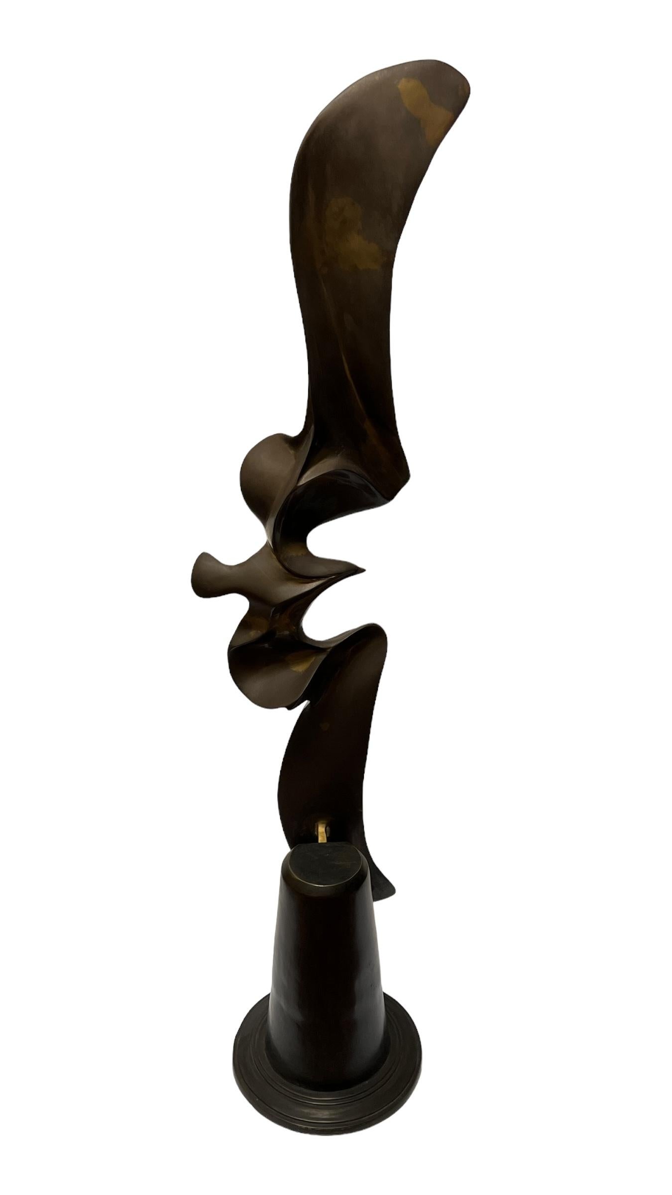 Abstract Seagull Bronze Sculpture by Hattakitkosol Somchai (1934-2000) 9
