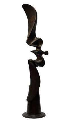 Abstract Seagull Bronze Sculpture by Hattakitkosol Somchai (1934-2000)