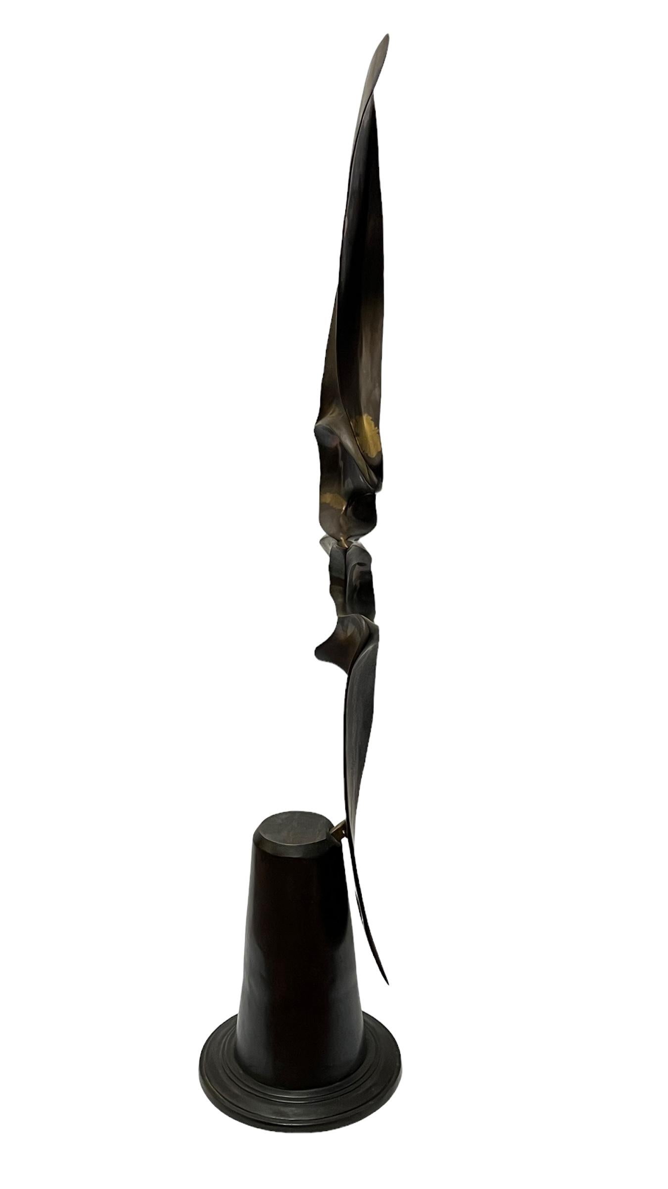 Thai Abstract Seagull Bronze Sculpture by Hattakitkosol Somchai (1934-2000)