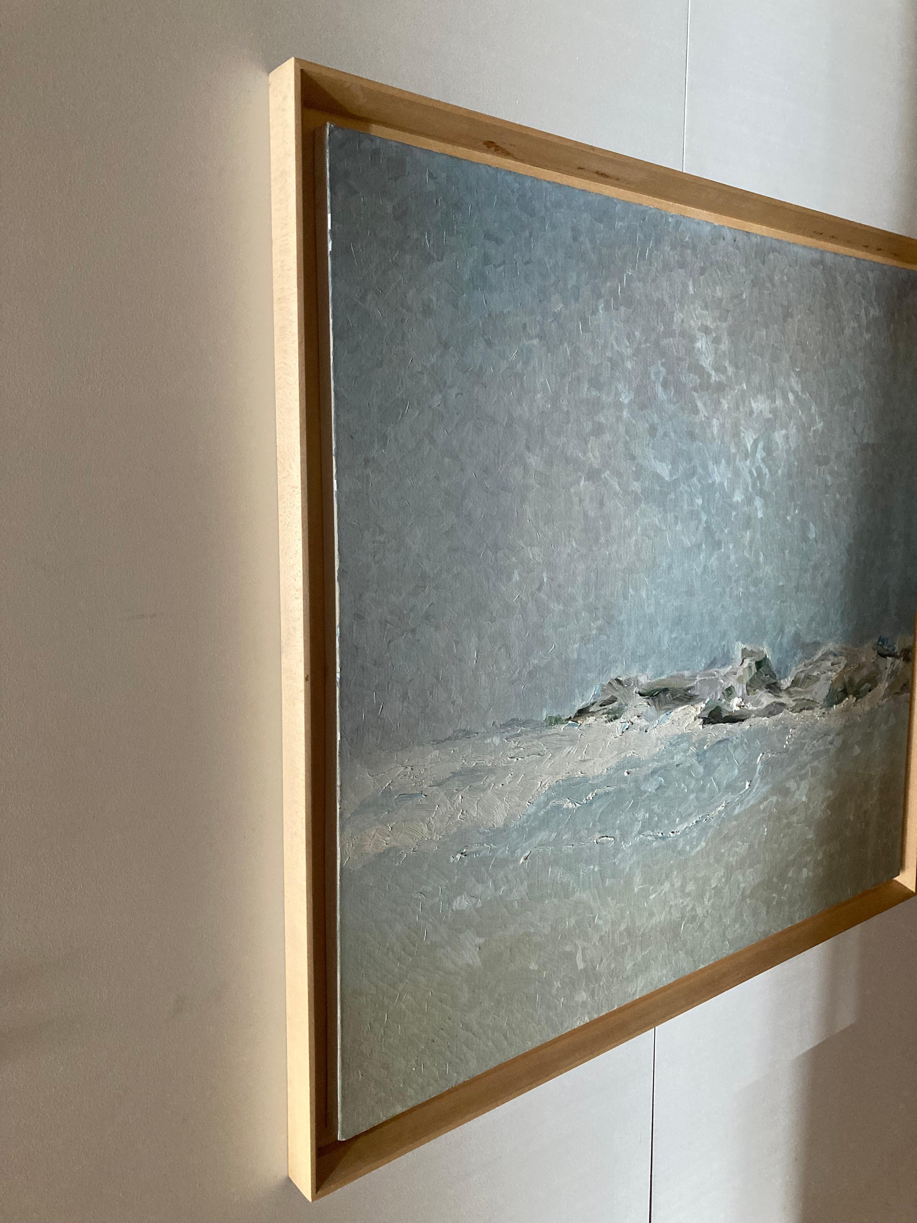 Américain Peinture abstraite de paysage marin en vente