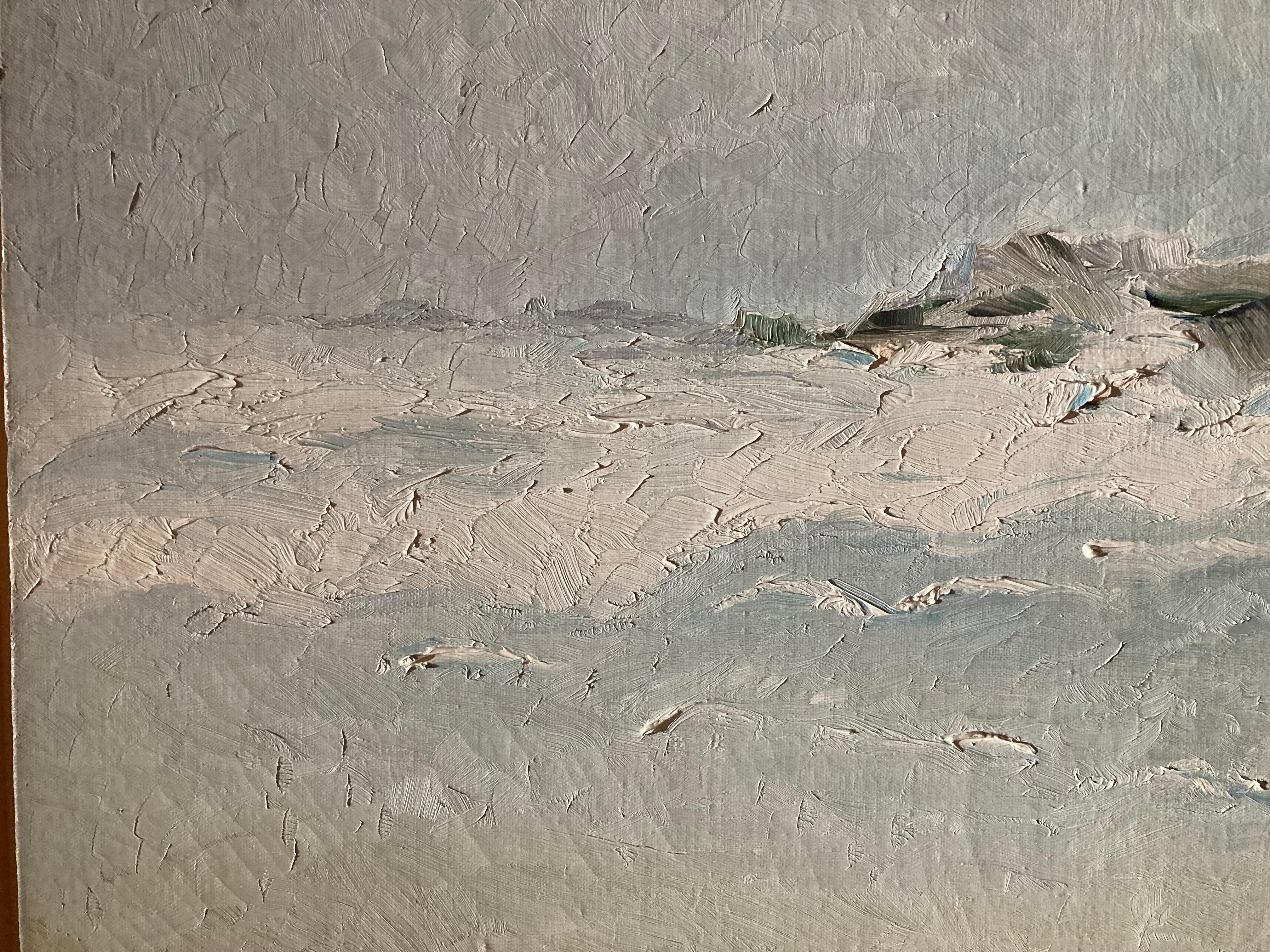 Peinture abstraite de paysage marin Bon état - En vente à Brattleboro, VT
