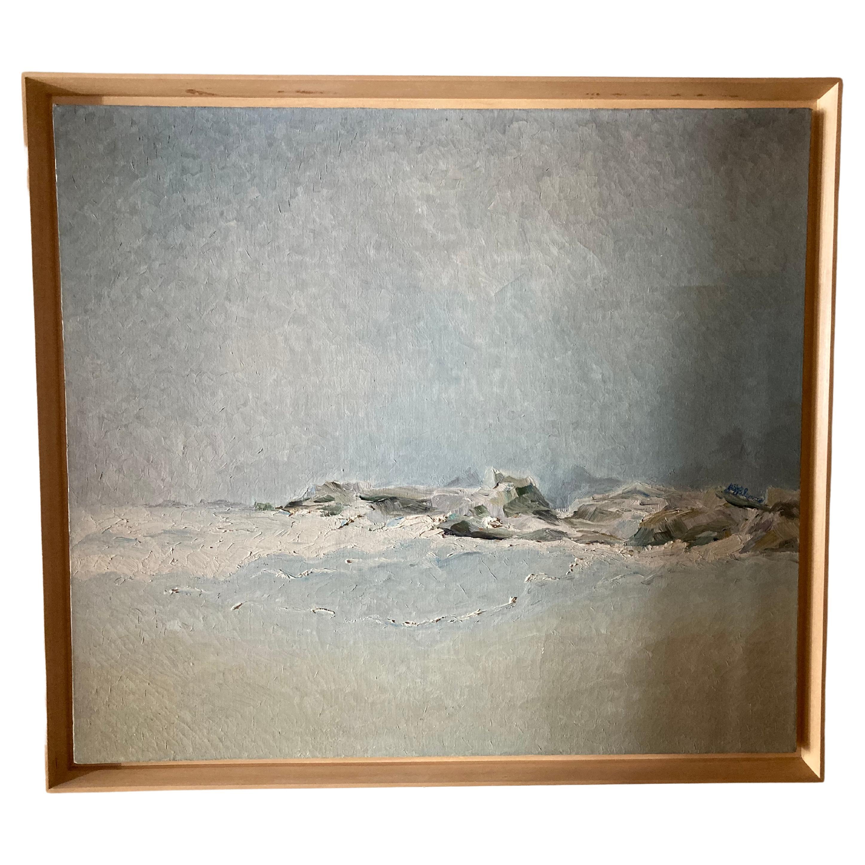 Peinture abstraite de paysage marin en vente