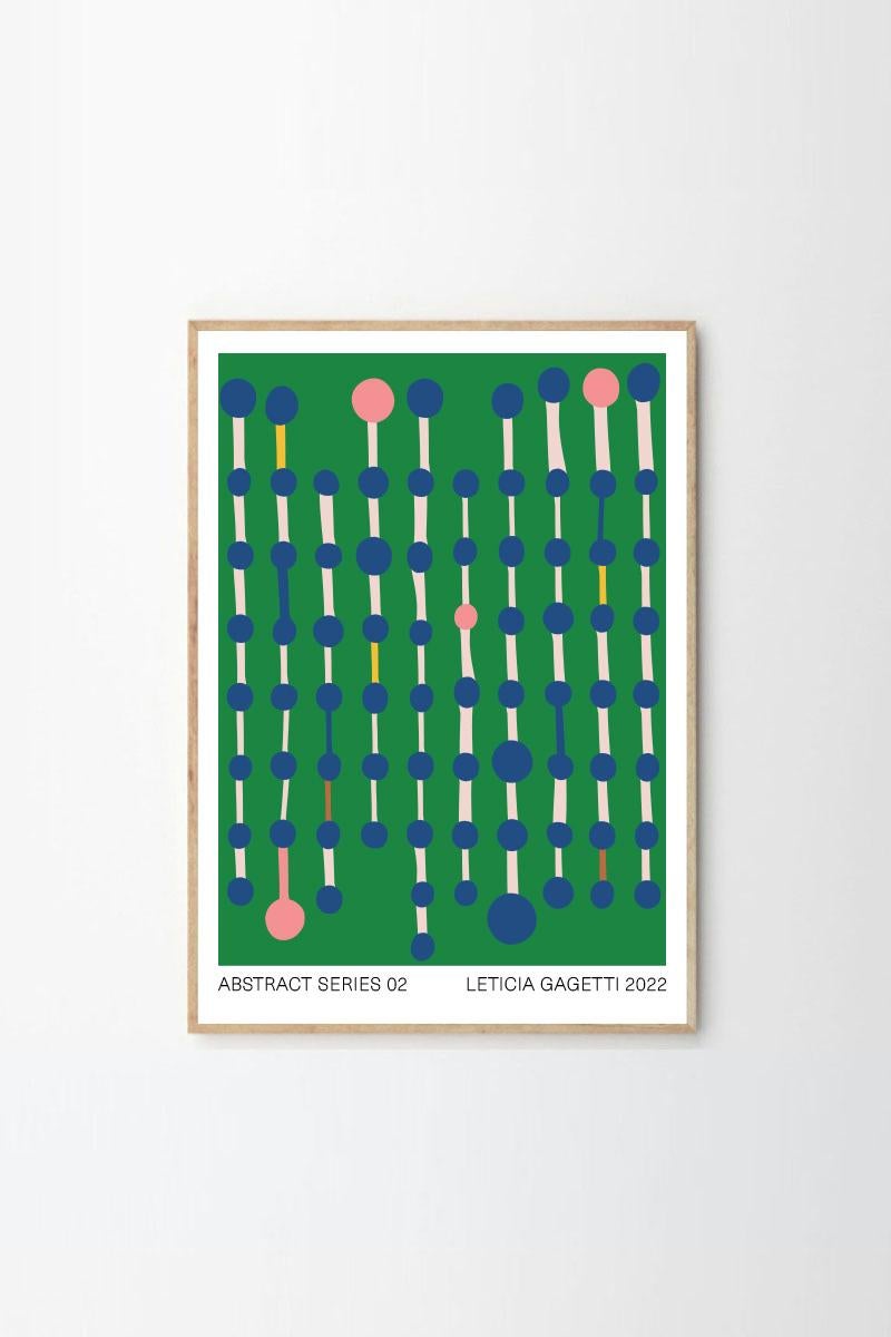 Serie Abstracta Impresión de Arte Moderno por Leticia Gagetti #02 - Tamaño A2 en Nuevo estado para la venta en Ciudad Autónoma de Buenos Aires, AR