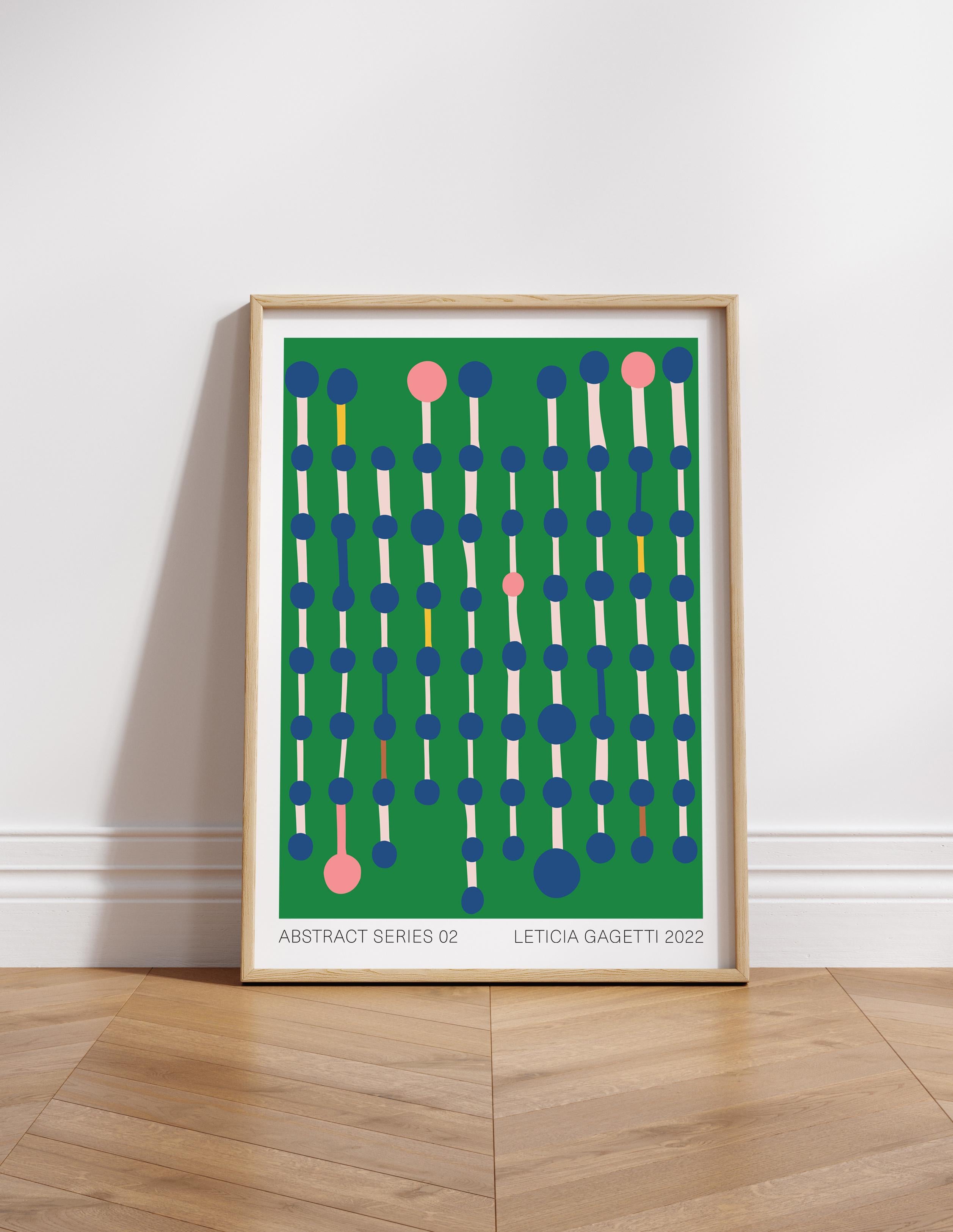 Stampa d'arte astratta di Leticia Gagetti, stampata su carta di alta qualità da 260 g con finitura opaca che garantisce colori vividi e saturi.

Realizzato con stampa giclée su carta di qualità museale, questo poster d'arte utilizza inchiostri