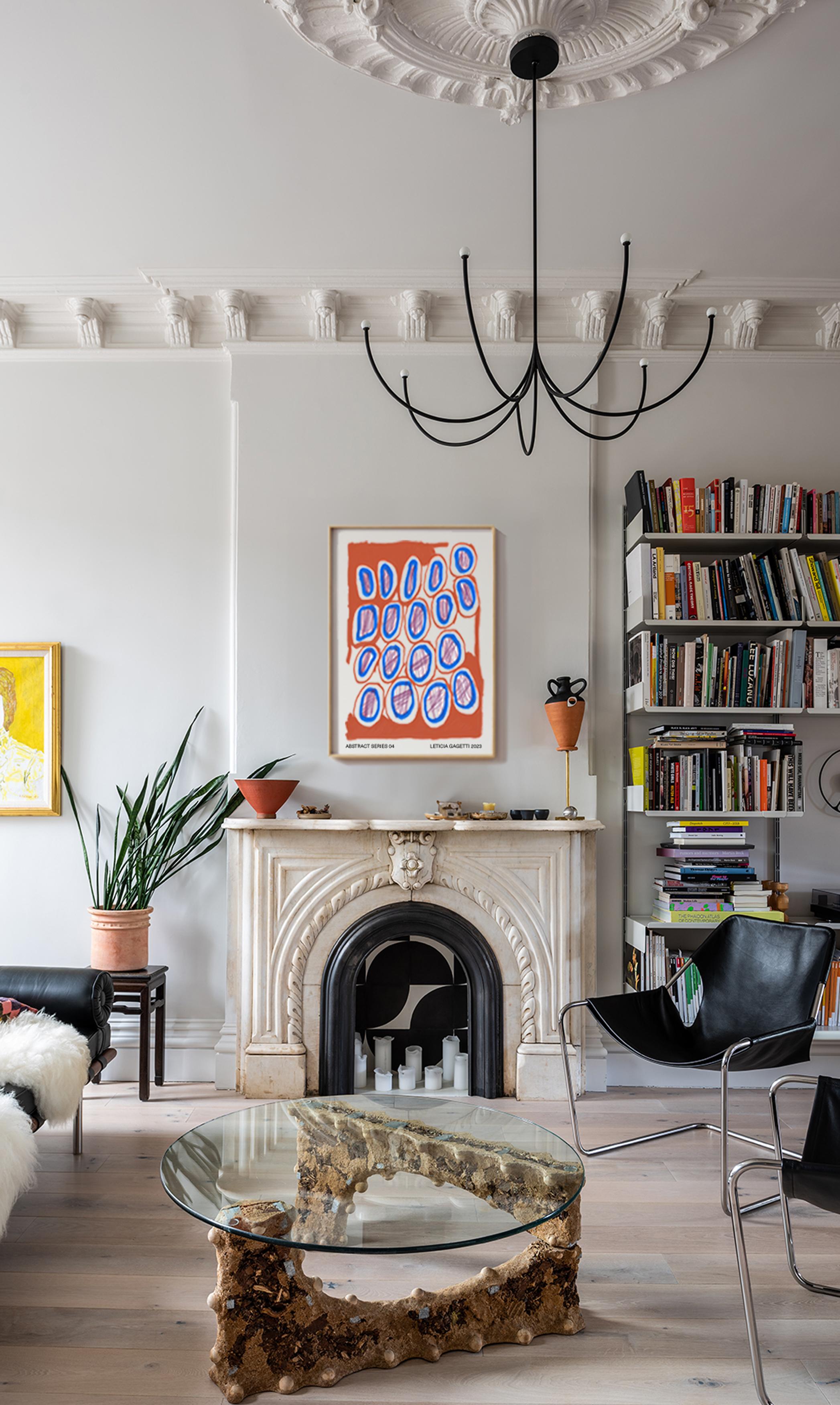 XXIe siècle et contemporain Impression murale abstraite de Leticia Gagetti n°04 - Taille A3 en vente