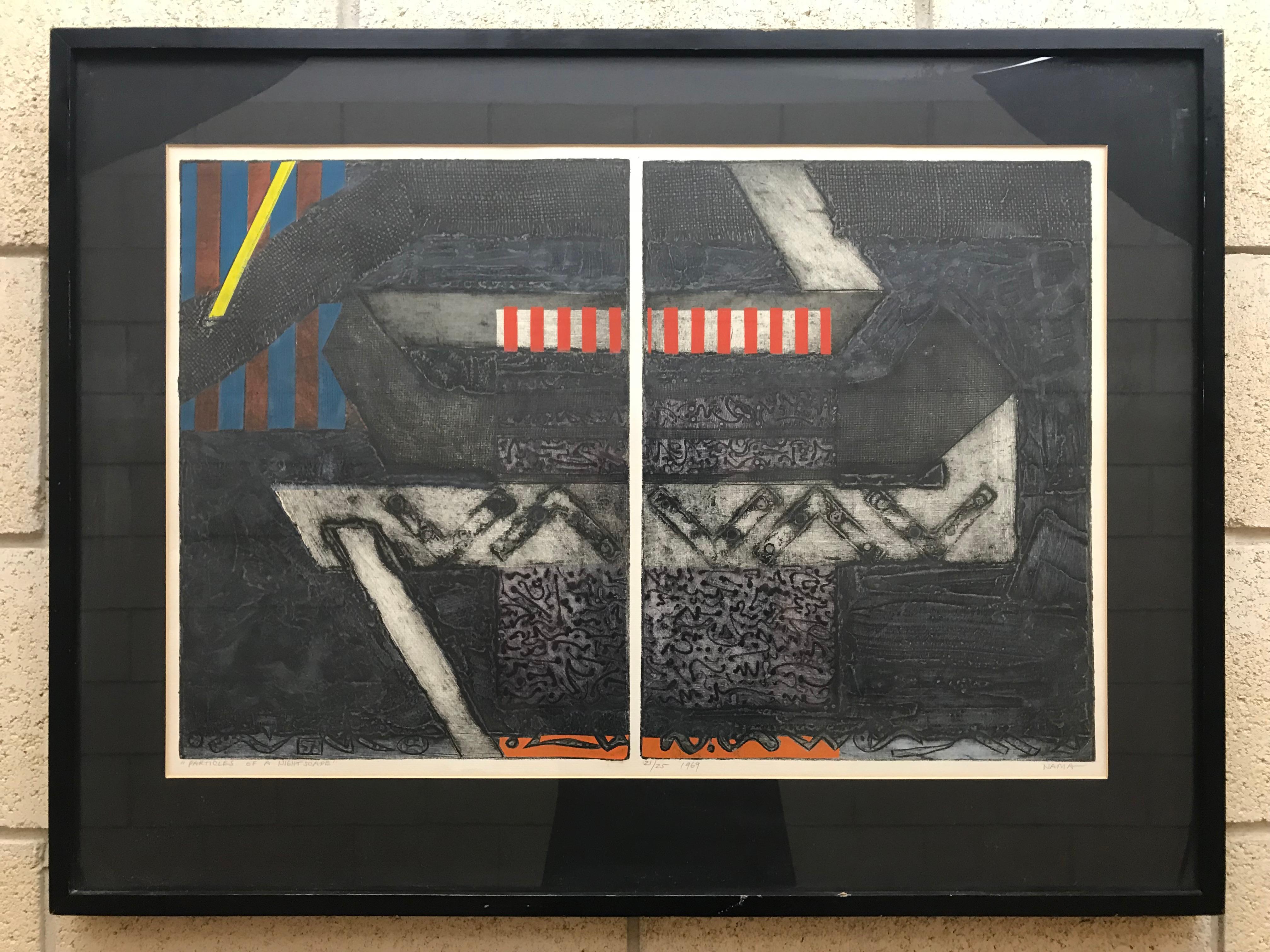 Mid-20th Century Mid Century Modern Abstract Serigraph by George Nama, New York, 1969