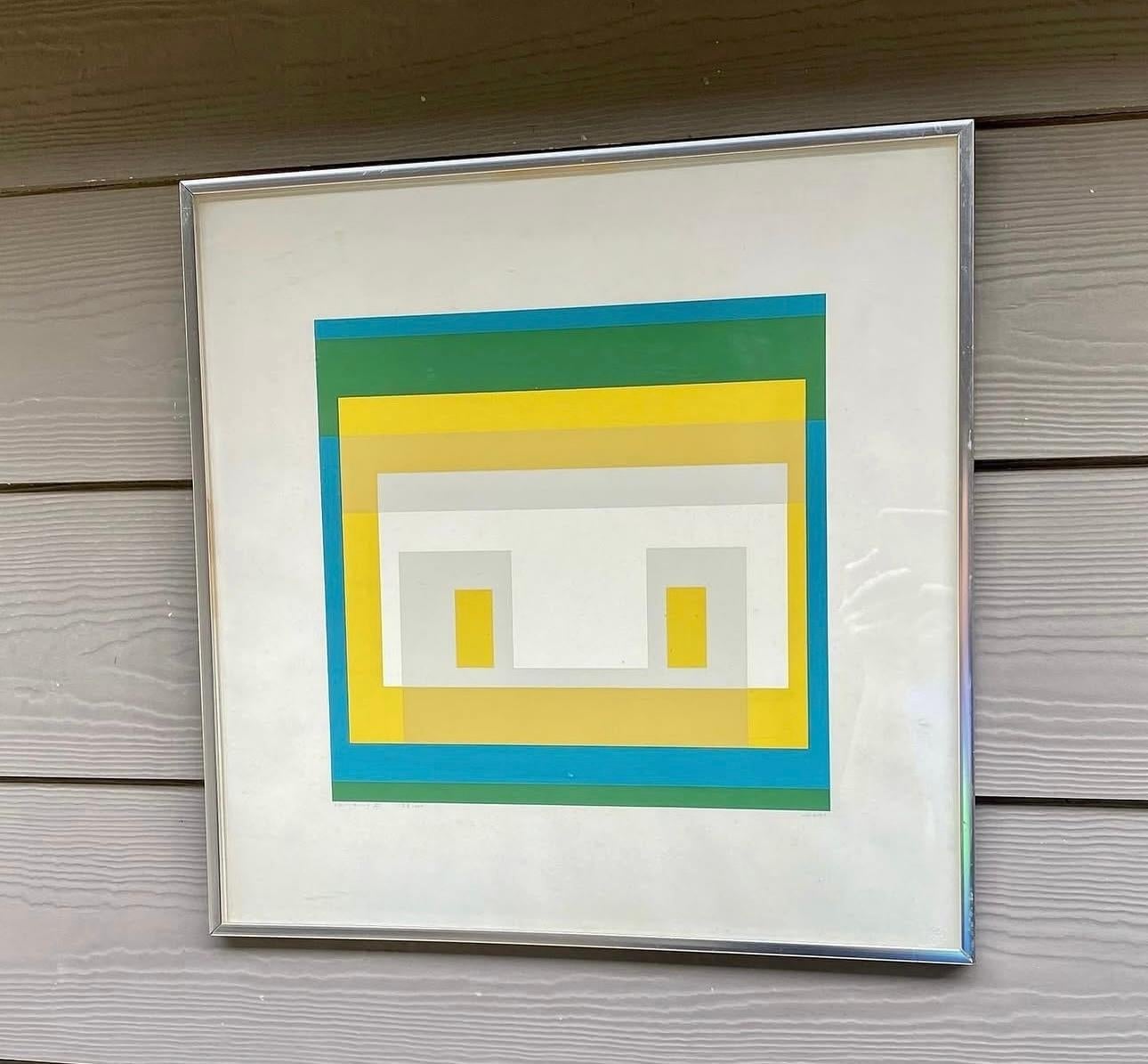 Mid-Century Modern Abstract Serigraph Entitled 