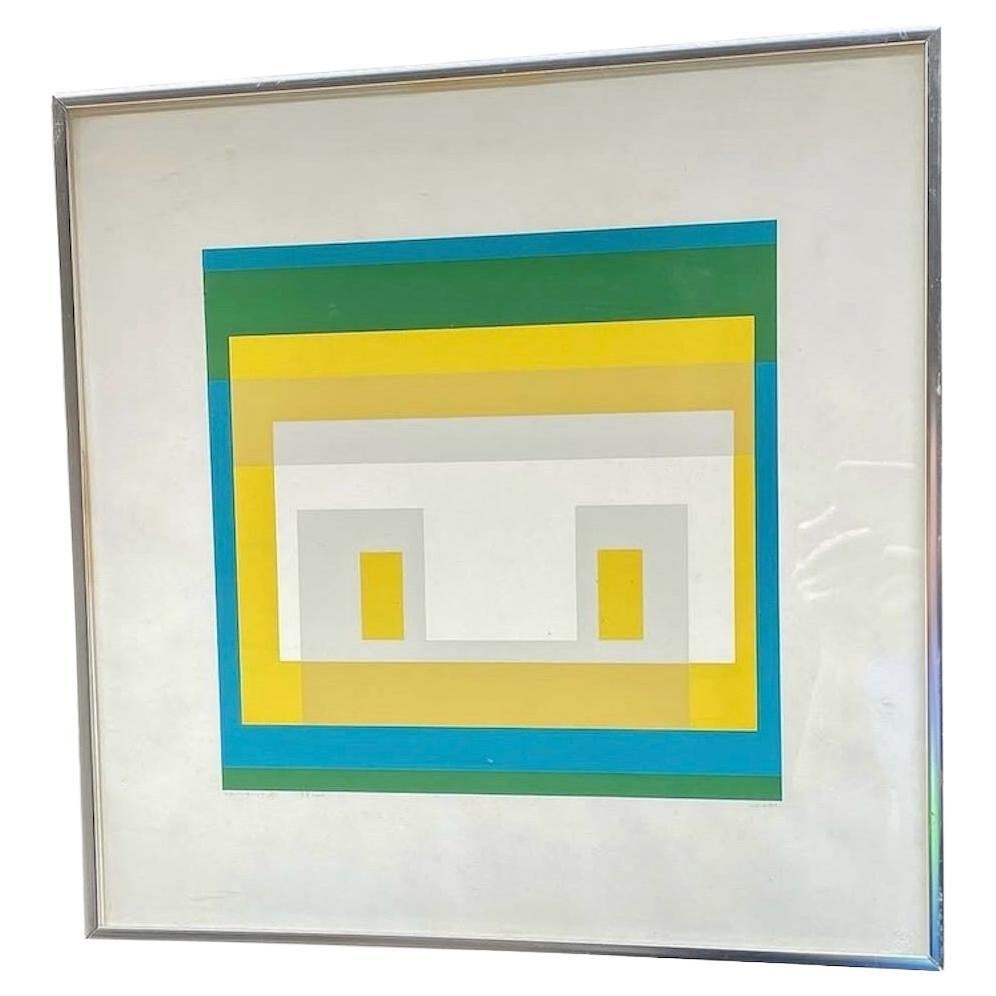 Serigrafia astratta intitolata "Variante II da dieci varianti" di Josef Albers