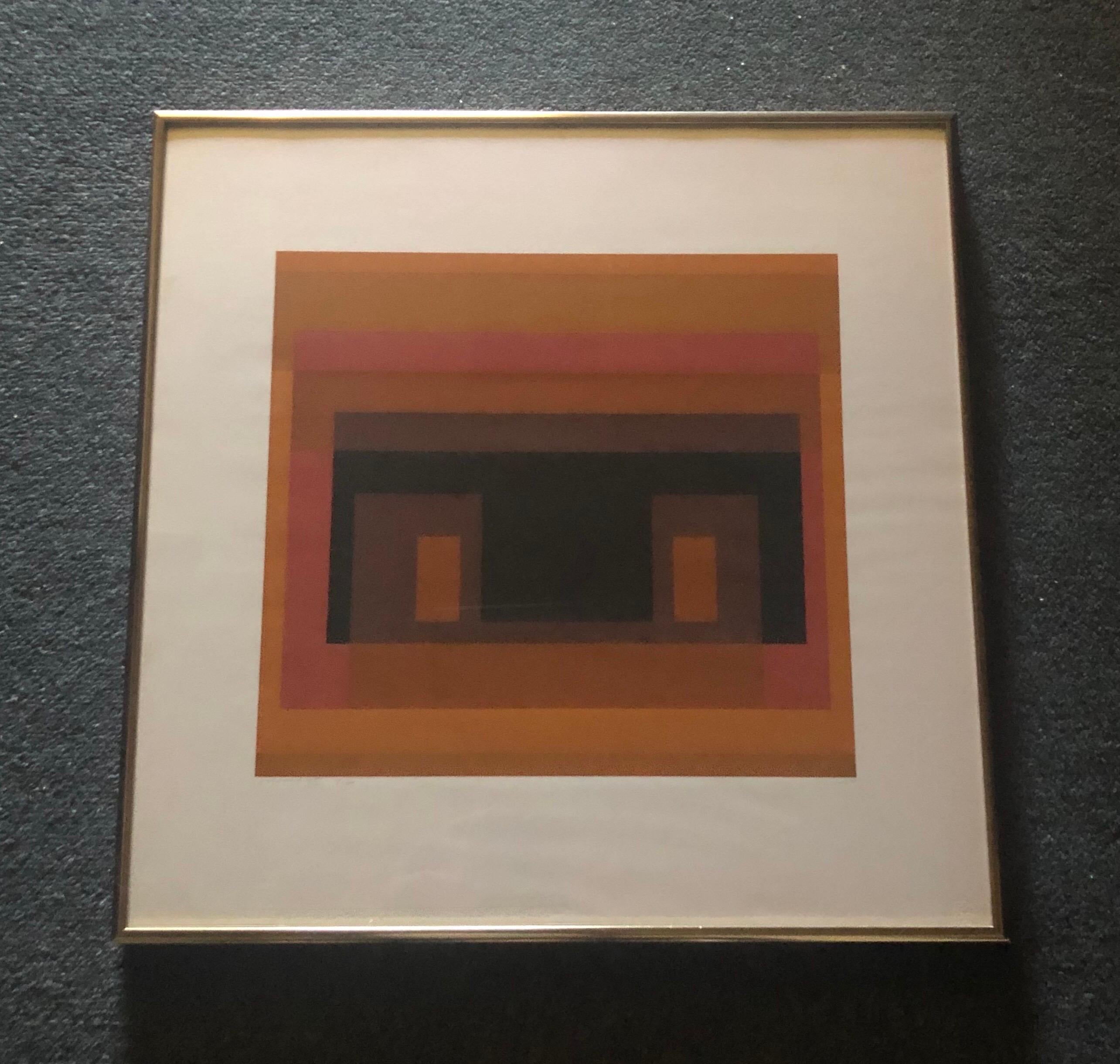 Mid-Century Modern Abstract Serigraph Entitled 
