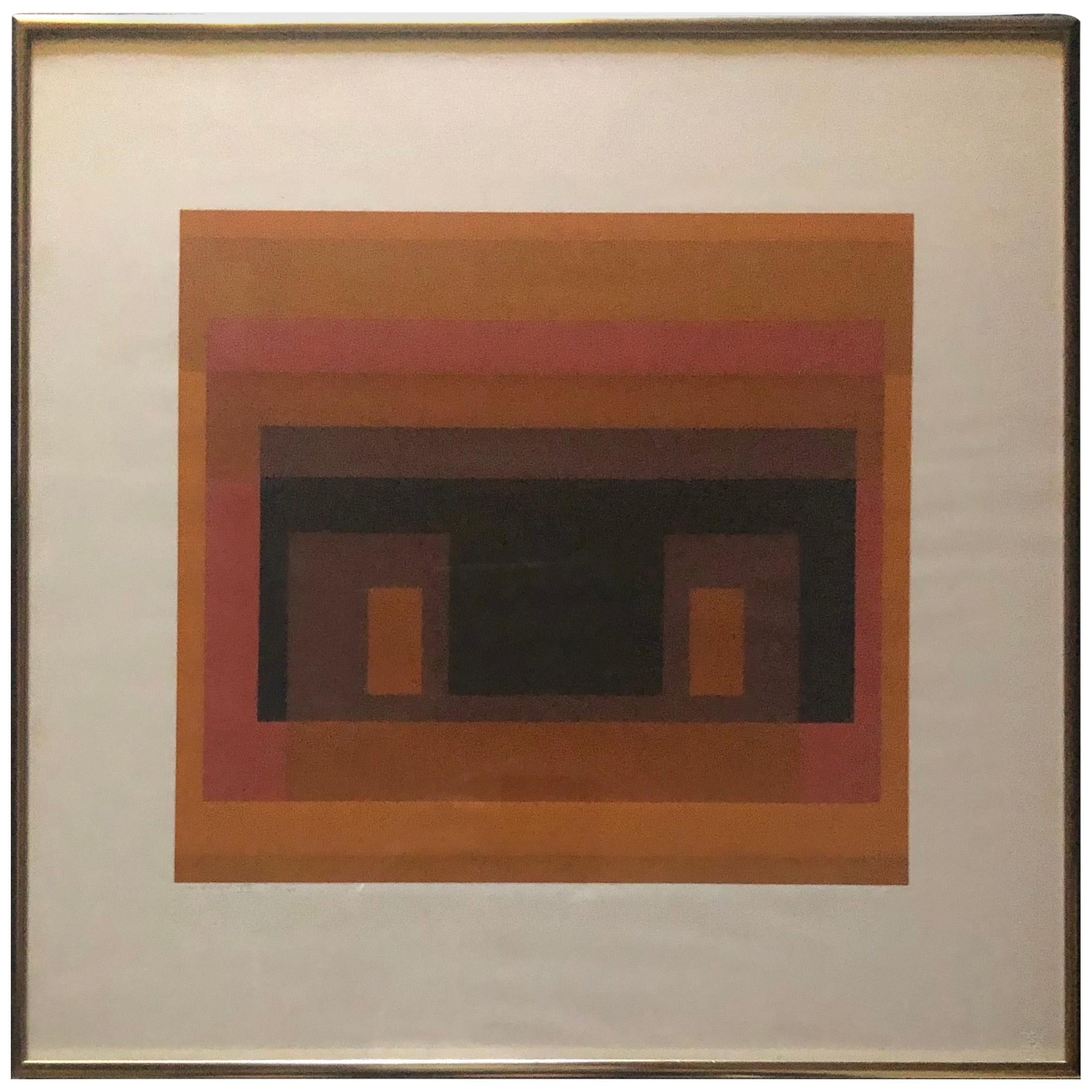 Abstract Serigraph Entitled "Variant VIII from Ten Variants" by Josef Albers