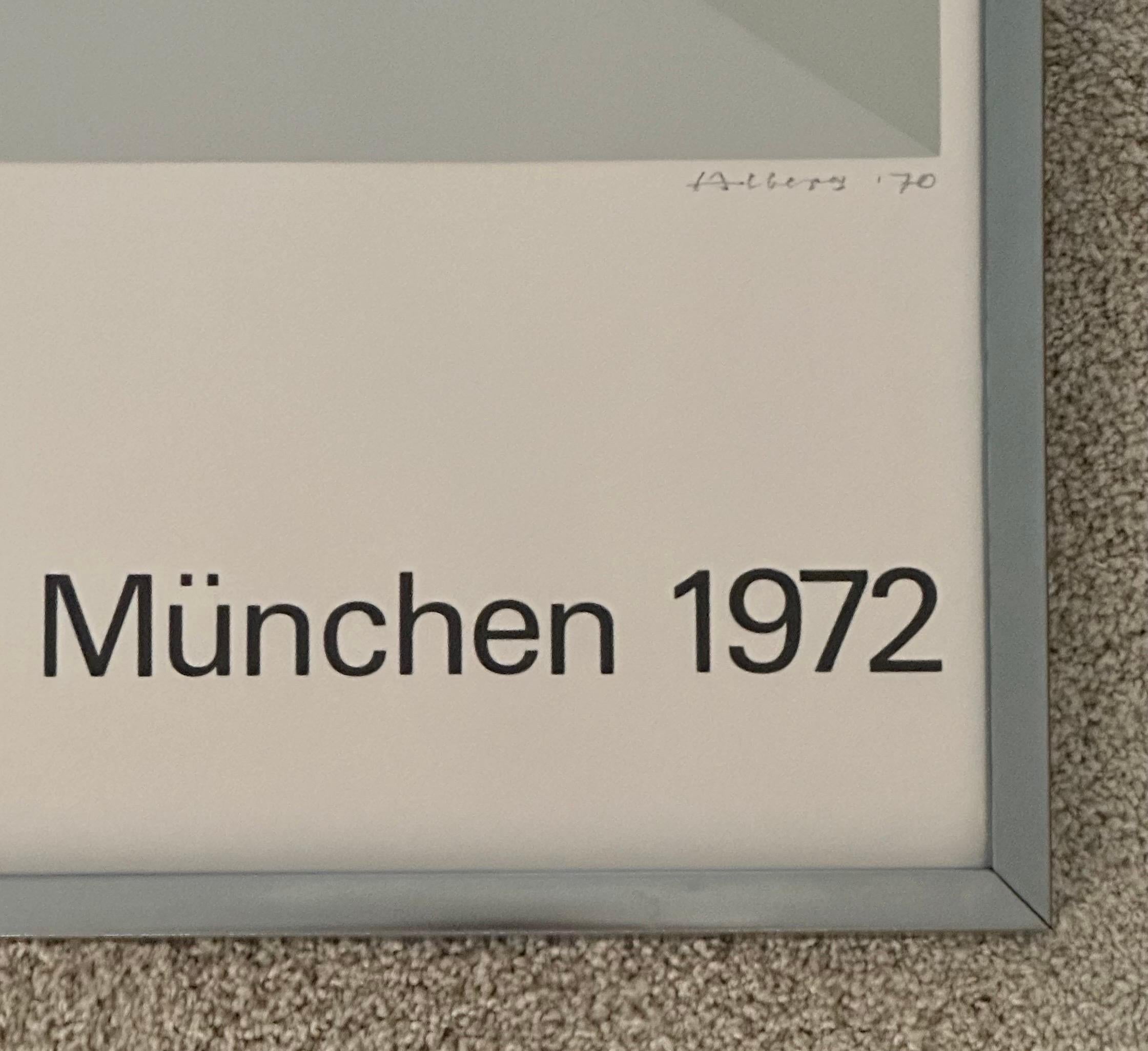 Abstraktes Serigraphie-Poster mit dem Titel „1972 Münchener Olympische Spiele“ von Josef Albers im Angebot 7